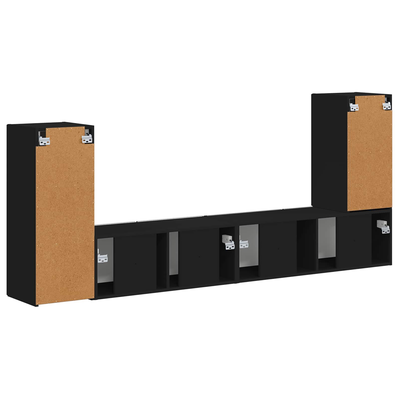 Ensemble meuble TV 4 pcs Noir Bois d'ingénierie - XIOS
