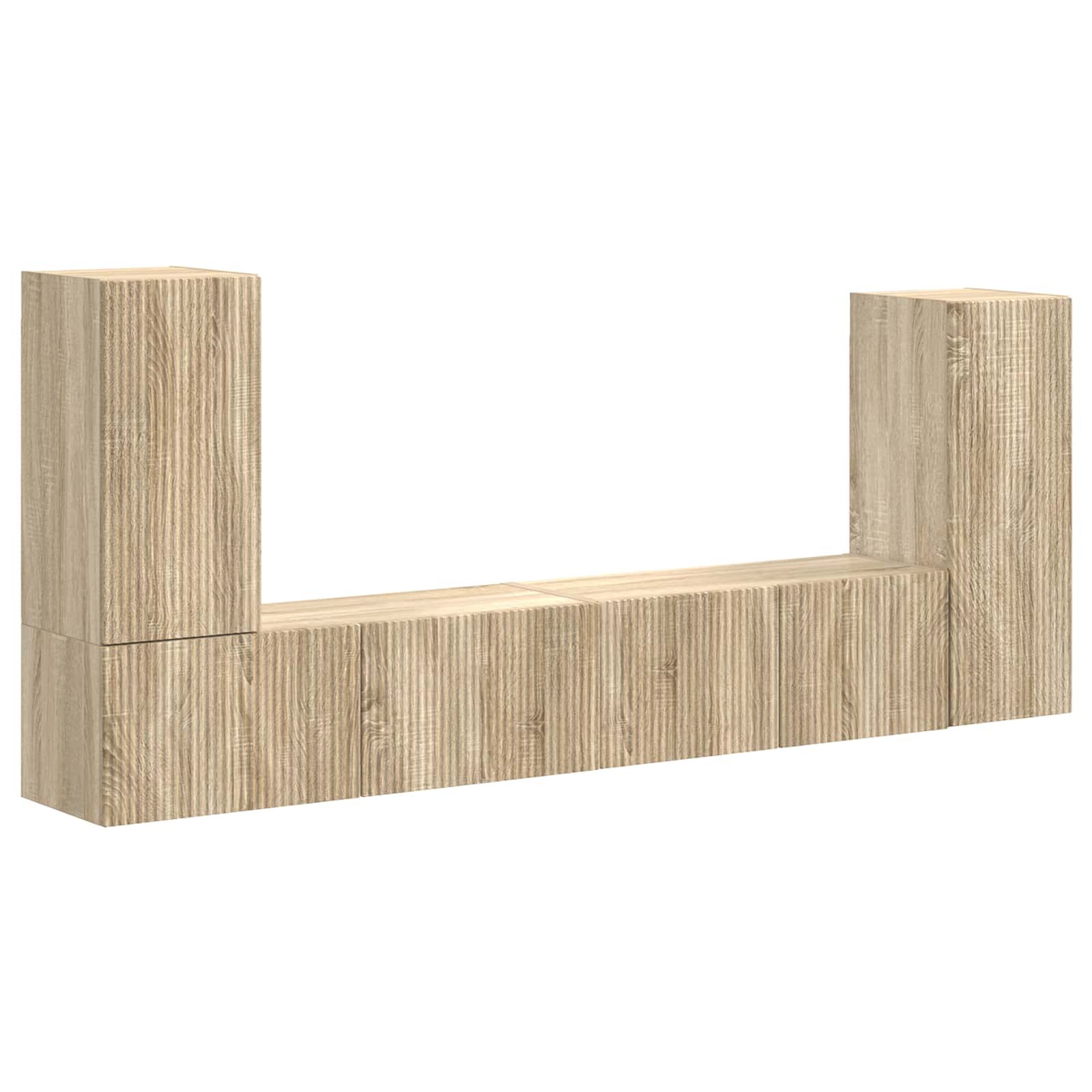 Ensemble meuble TV 4 pc Chêne Sonoma Bois d'ingénierie