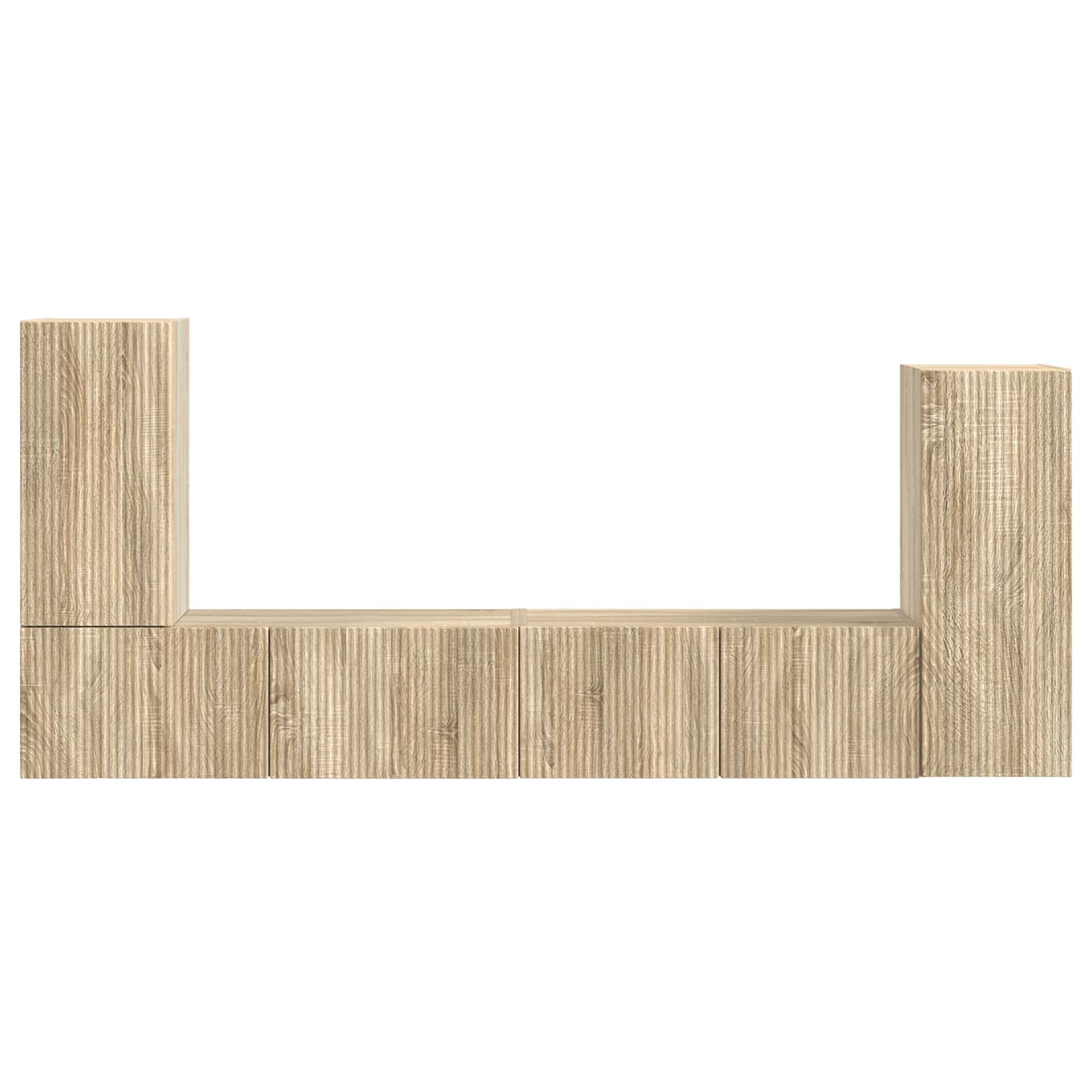 Ensemble meuble TV 4 pc Chêne Sonoma Bois d'ingénierie