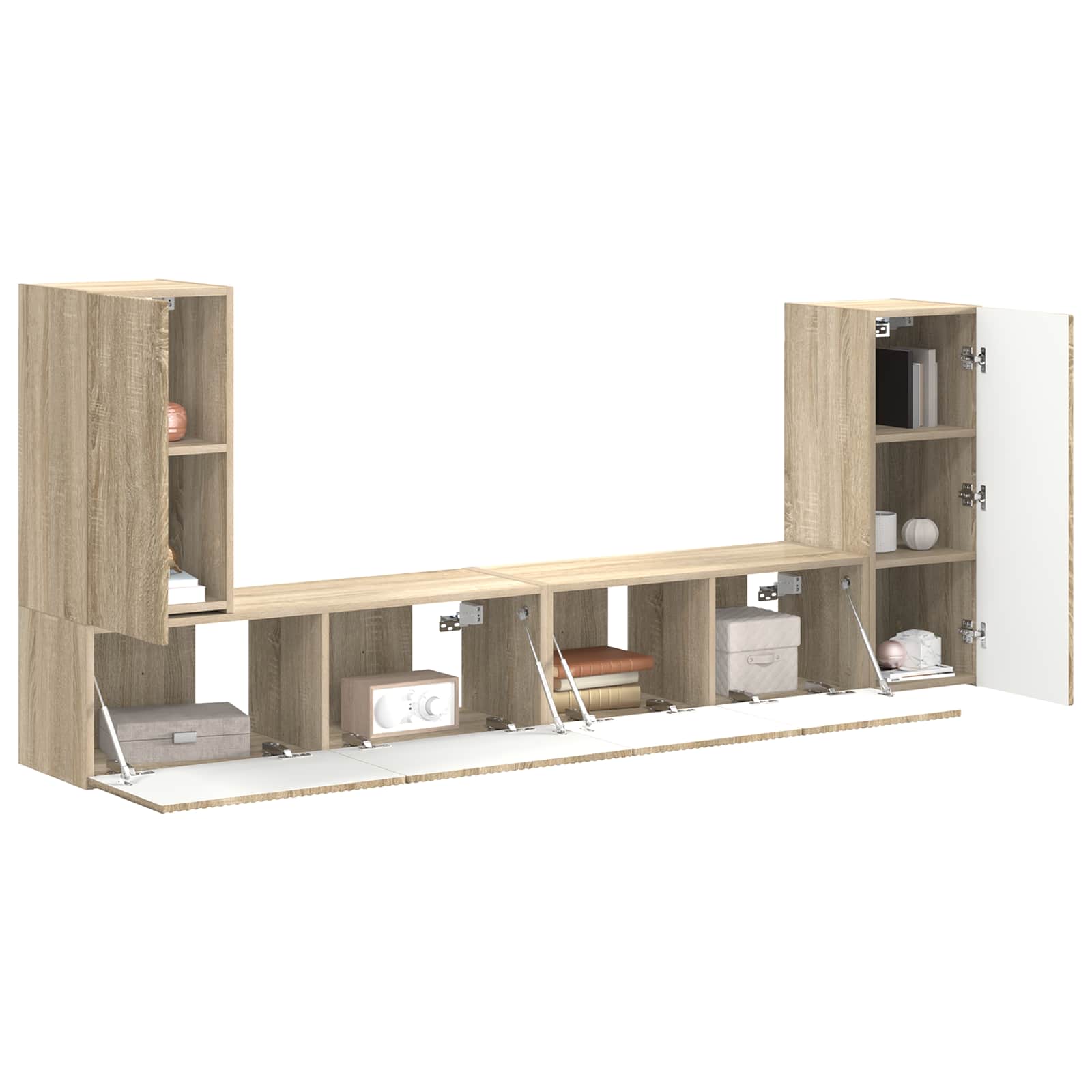 Ensemble meuble TV 4 pc Chêne Sonoma Bois d'ingénierie