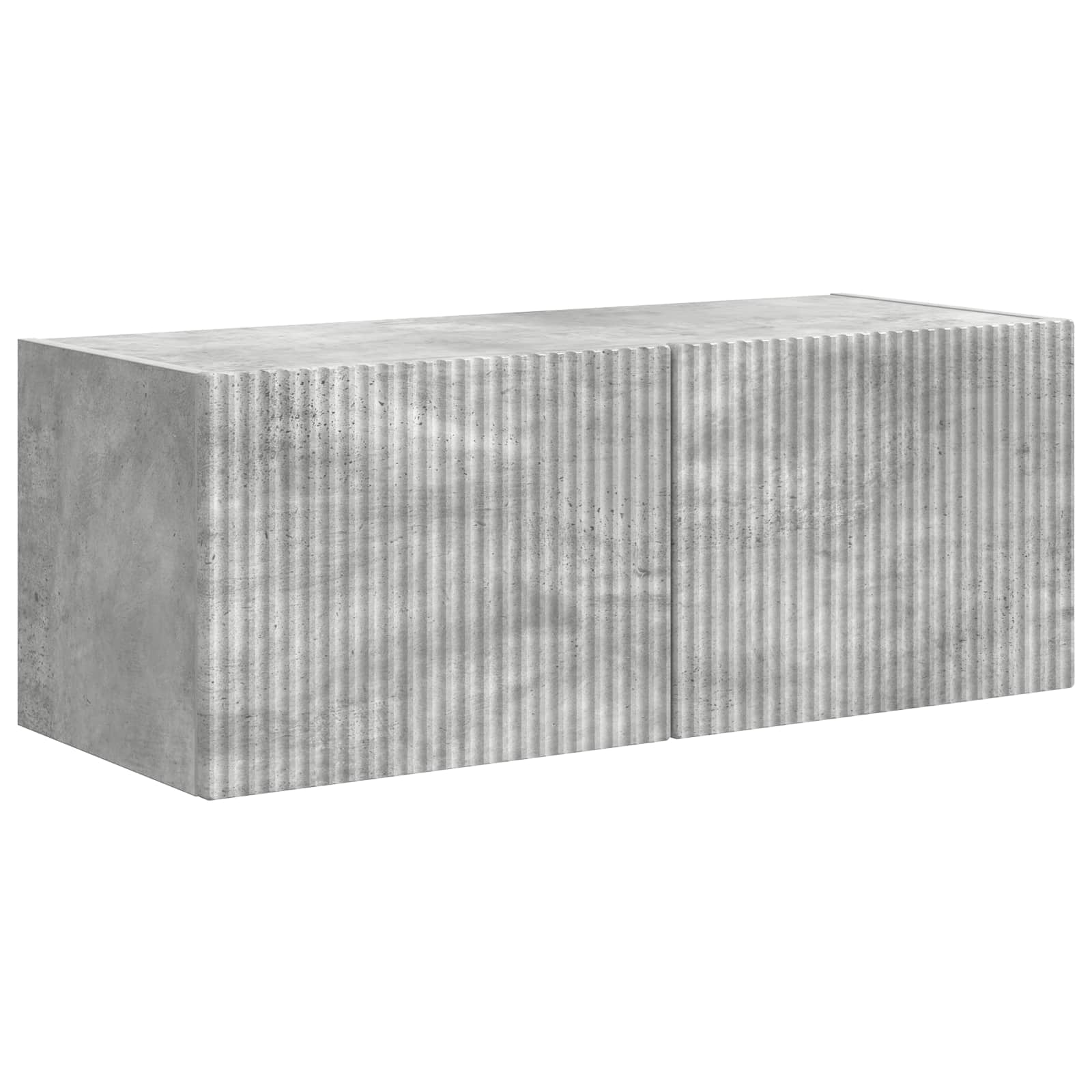 Ensemble meuble TV 4 pc Gris béton Bois d'ingénierie