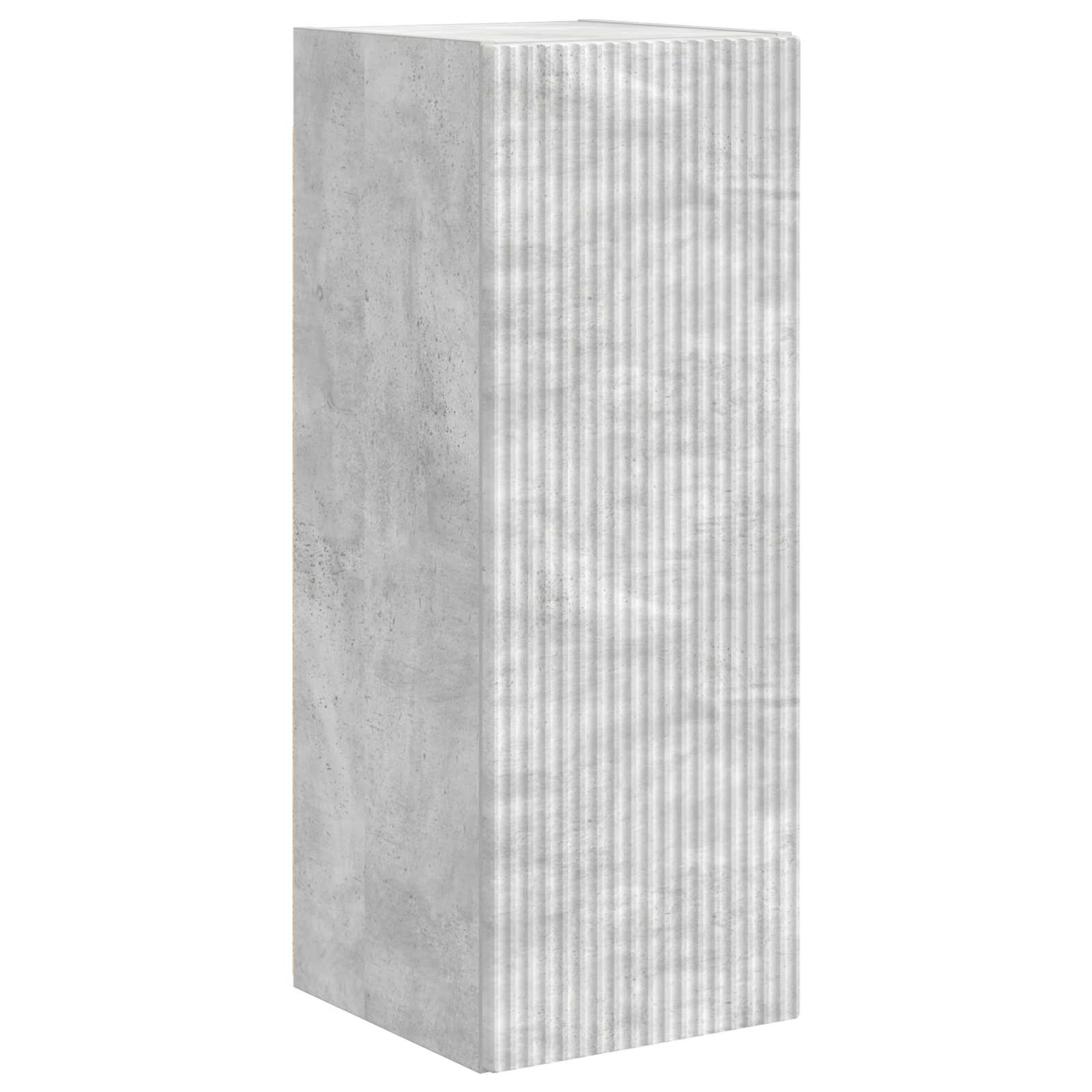 Ensemble meuble TV 4 pc Gris béton Bois d'ingénierie