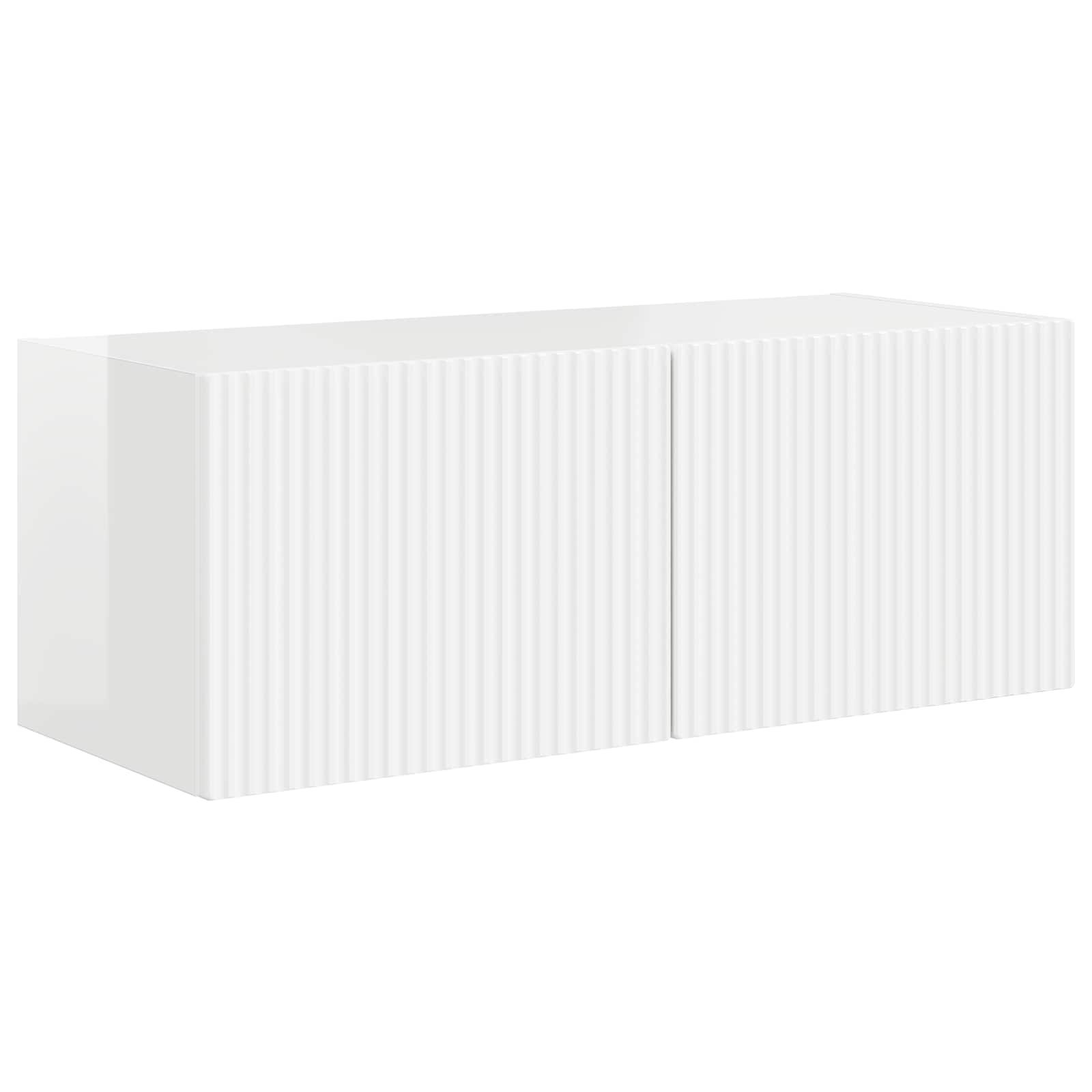 Ensemble meuble TV 4 pc Blanc brillant Bois d'ingénierie