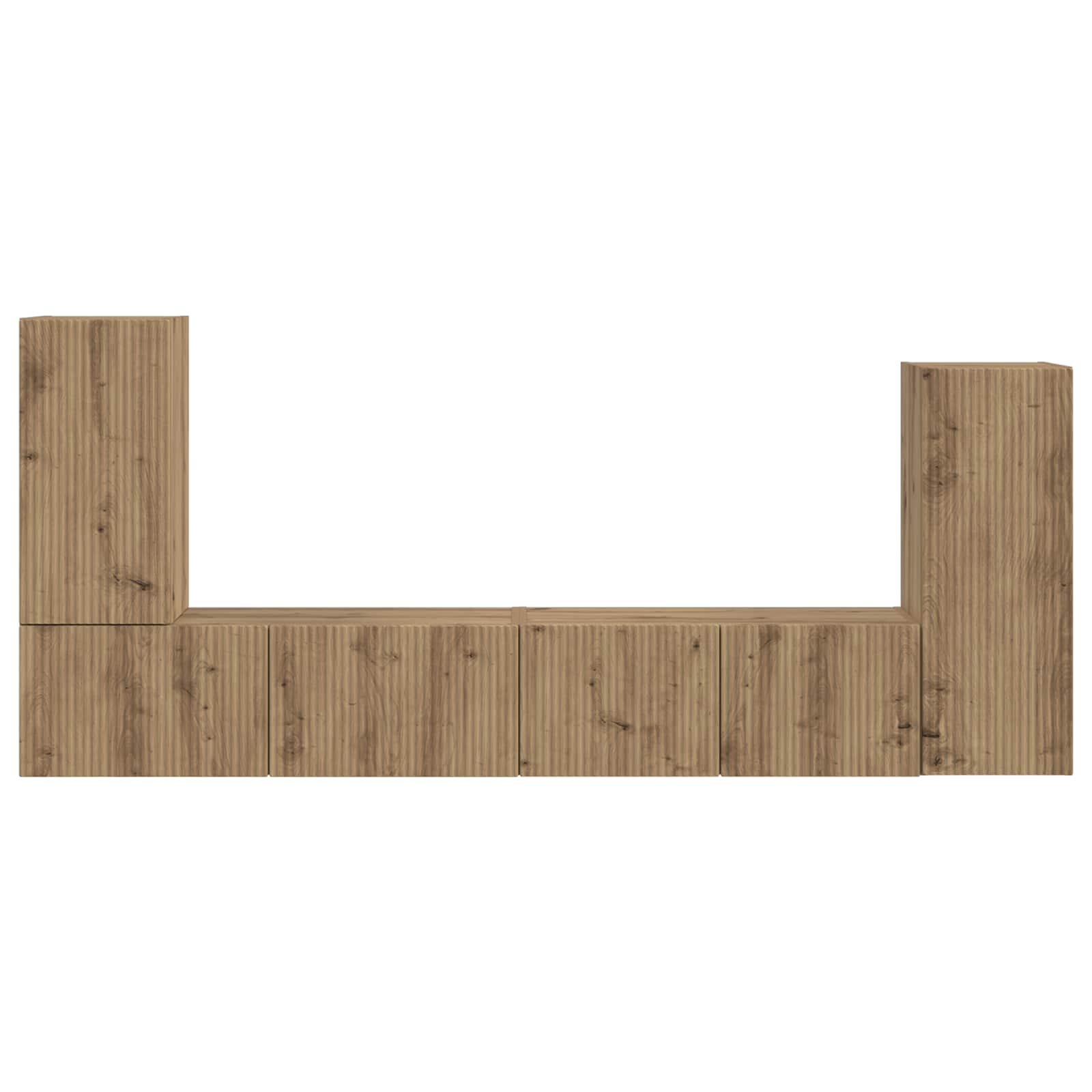 Ensemble meuble TV 4 pcs Chêne artisanal Bois d'ingénierie