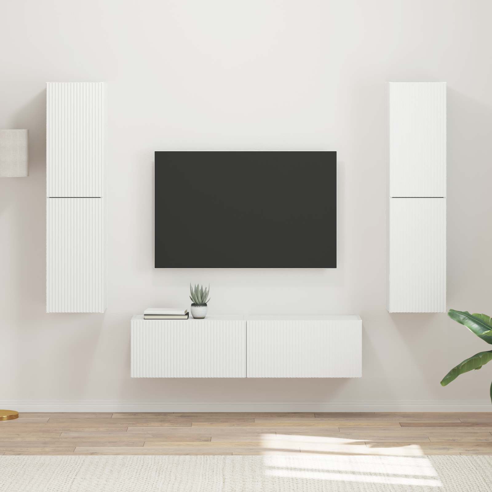 Ensemble meuble TV 6 pcs Blanc Bois d'ingénierie - XIOS