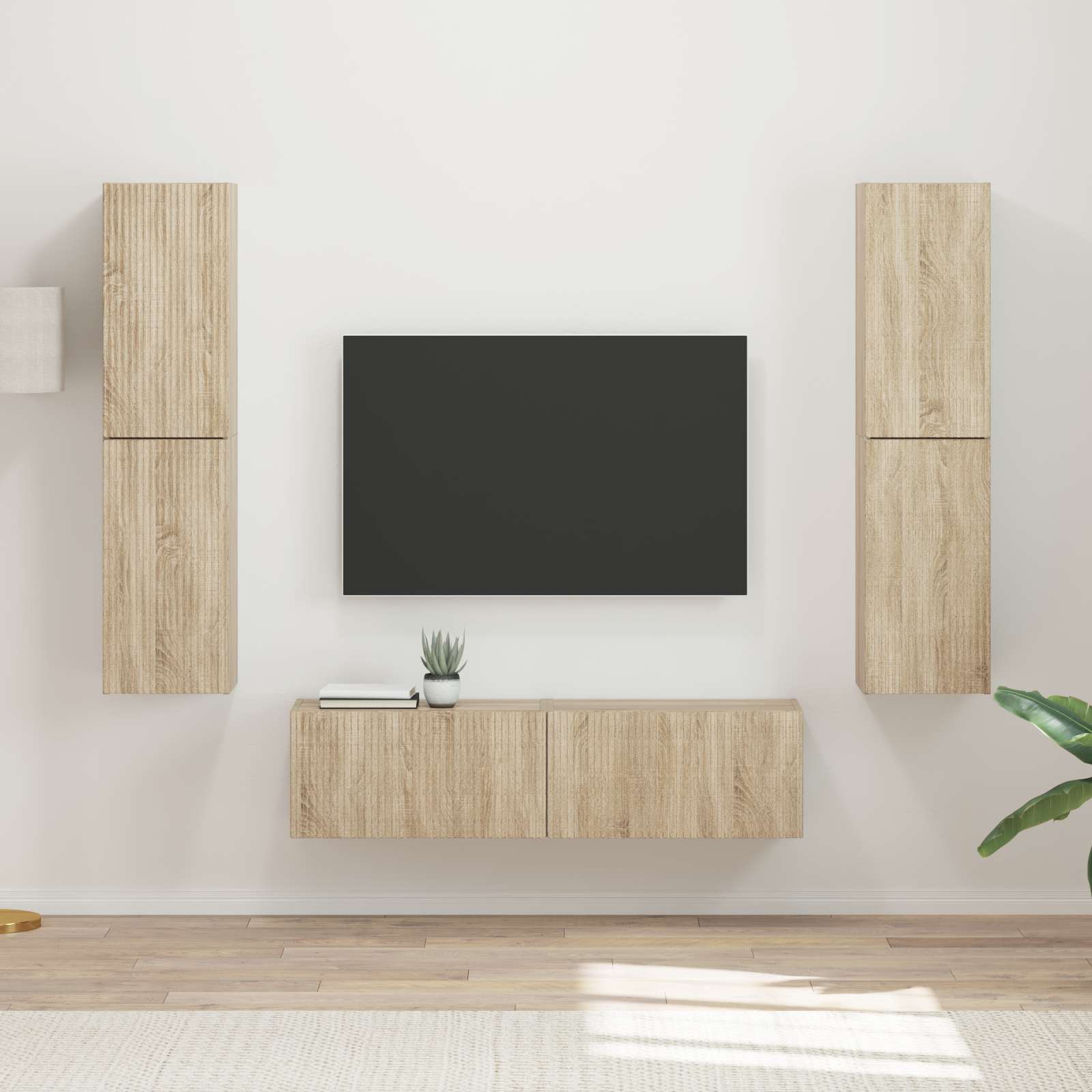 Ensemble meuble TV 6 pc Chêne Sonoma Bois d'ingénierie