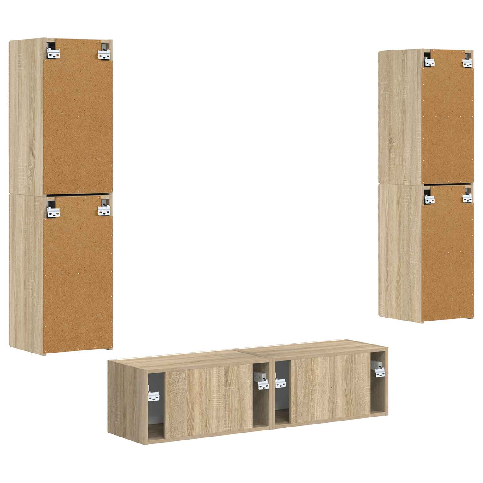 Ensemble meuble TV 6 pc Chêne Sonoma Bois d'ingénierie