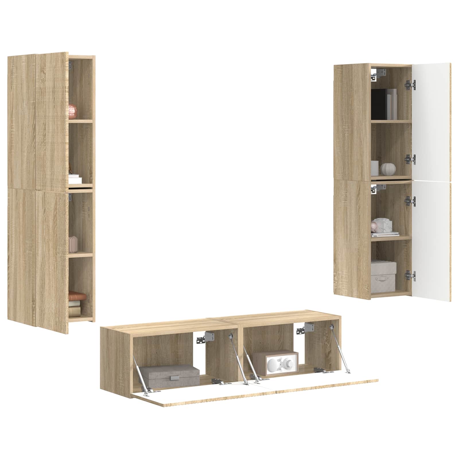 Ensemble meuble TV 6 pc Chêne Sonoma Bois d'ingénierie