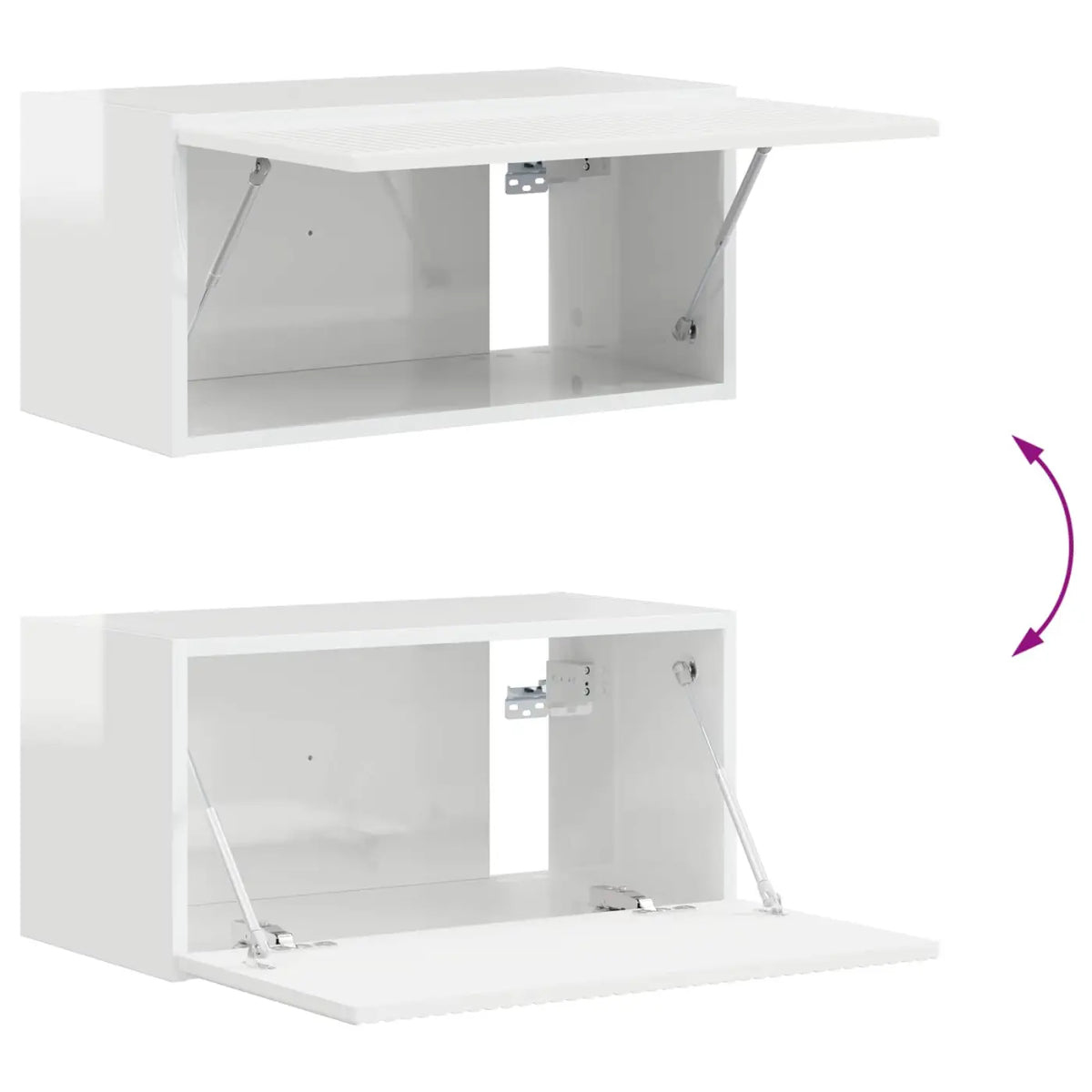 Ensemble meuble TV 6 pc Blanc brillant Bois d’ingénierie - XIOS