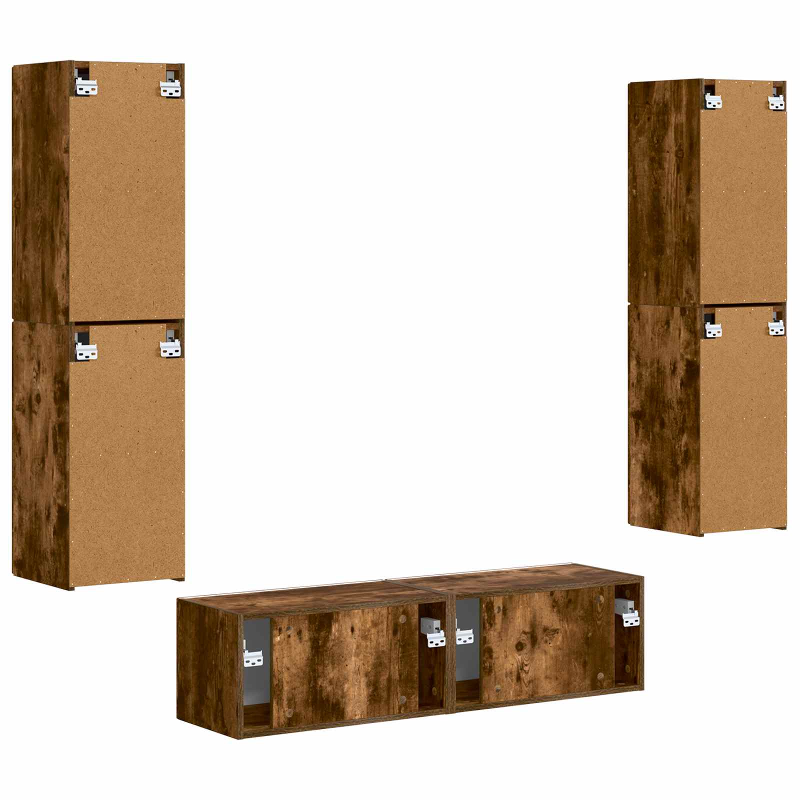 Ensemble meuble TV 6 pcs Chêne fumé Bois d'ingénierie - XIOS