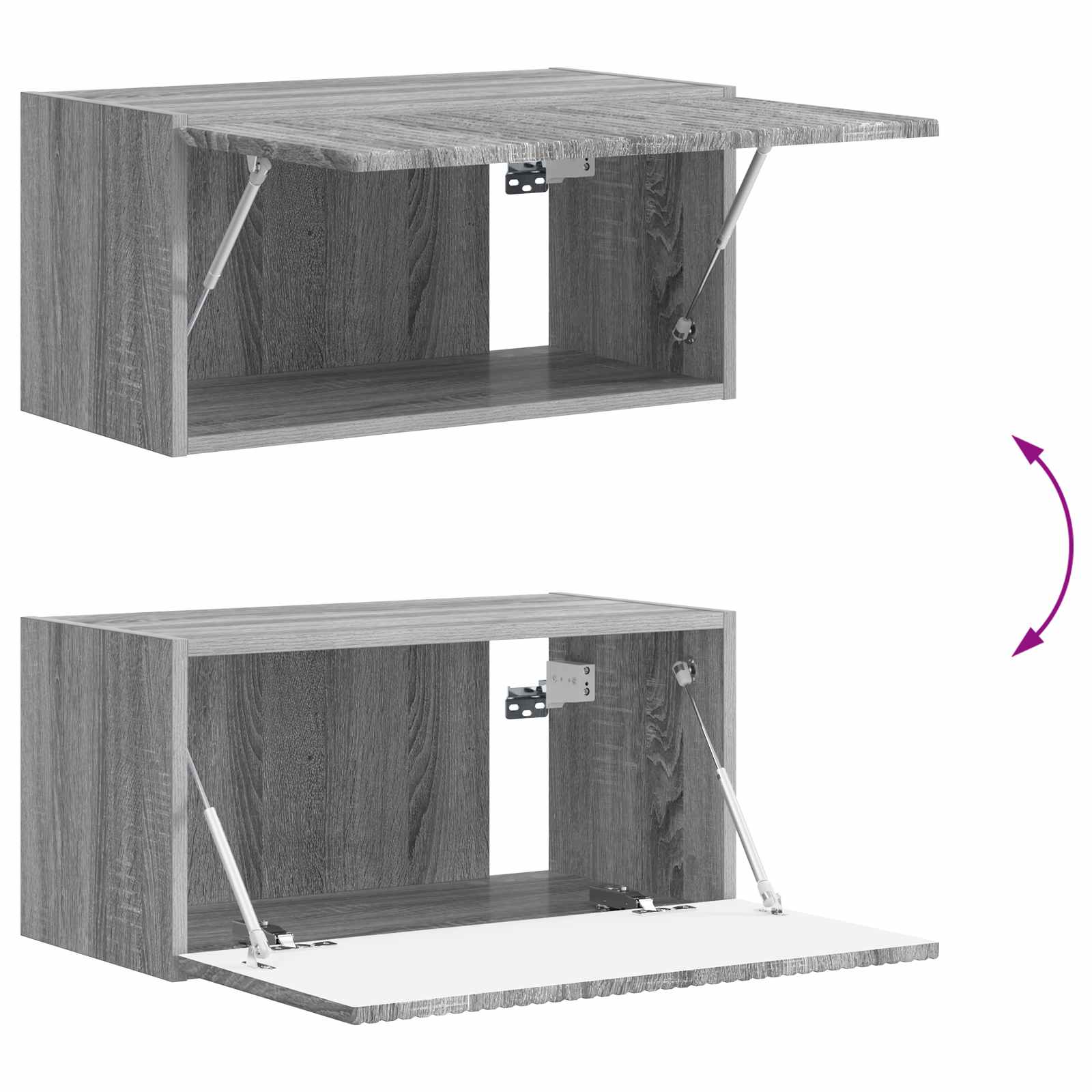 Ensemble meuble TV 6 pc Gris Sonoma Bois d'ingénierie