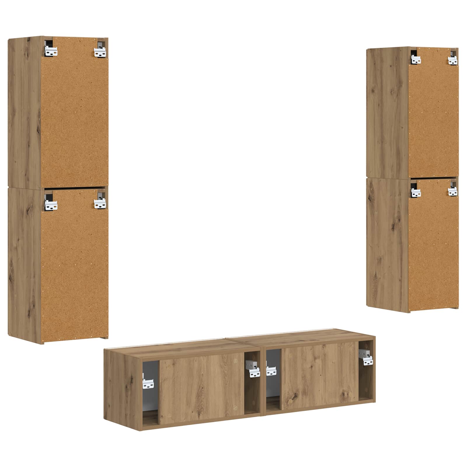 Ensemble meuble TV 6 pc Chêne artisanal Bois d'ingénierie