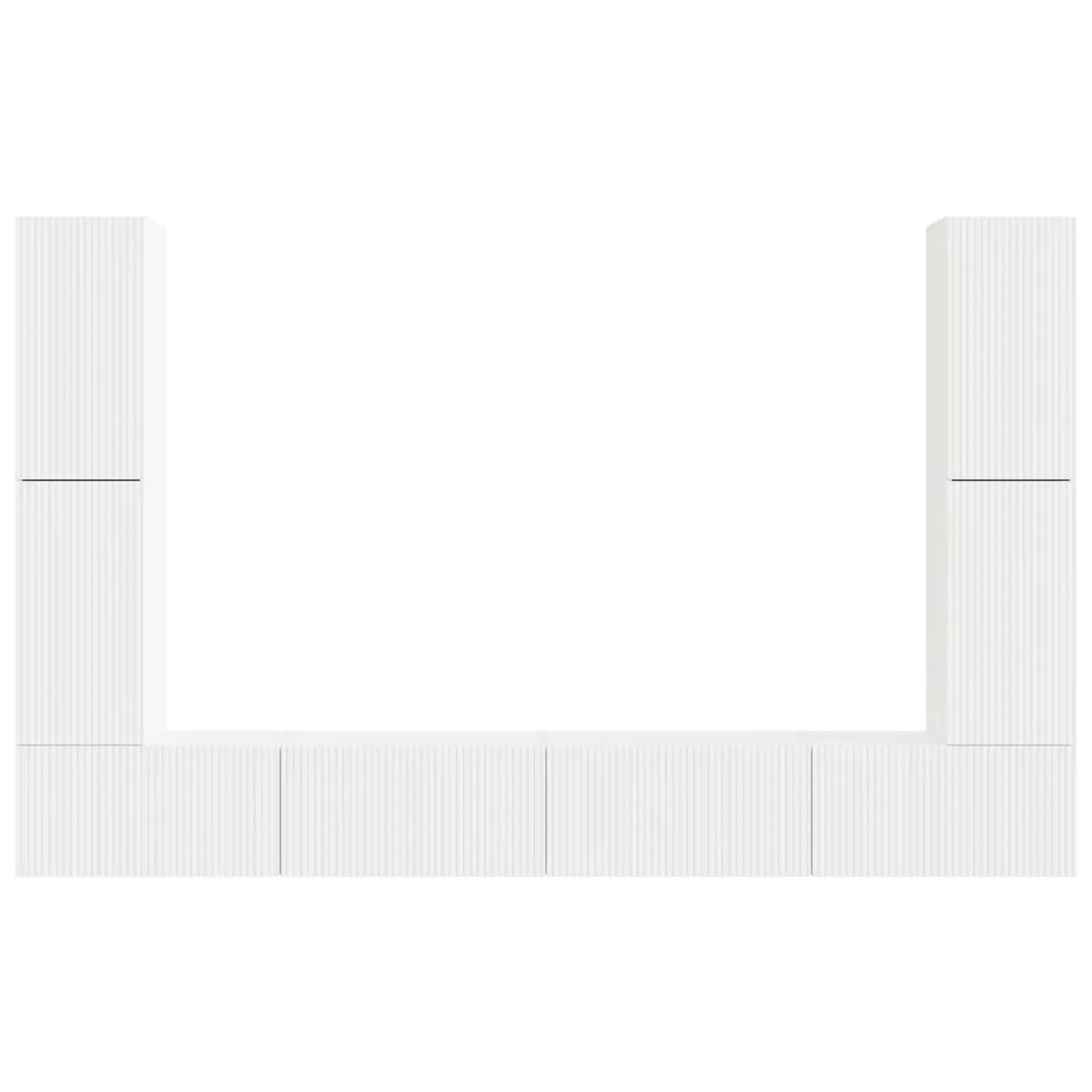 Ensemble meuble TV 8 pc Blanc Bois d’ingénierie - XIOS