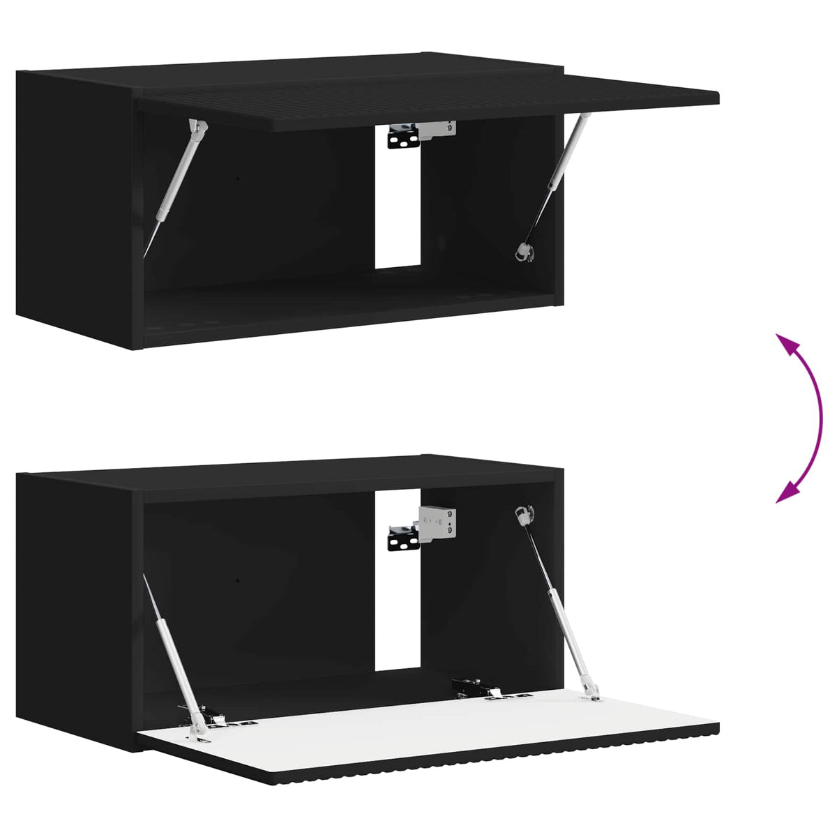 Ensemble meuble TV 8 pc Noir Bois d’ingénierie - XIOS Store SNC
