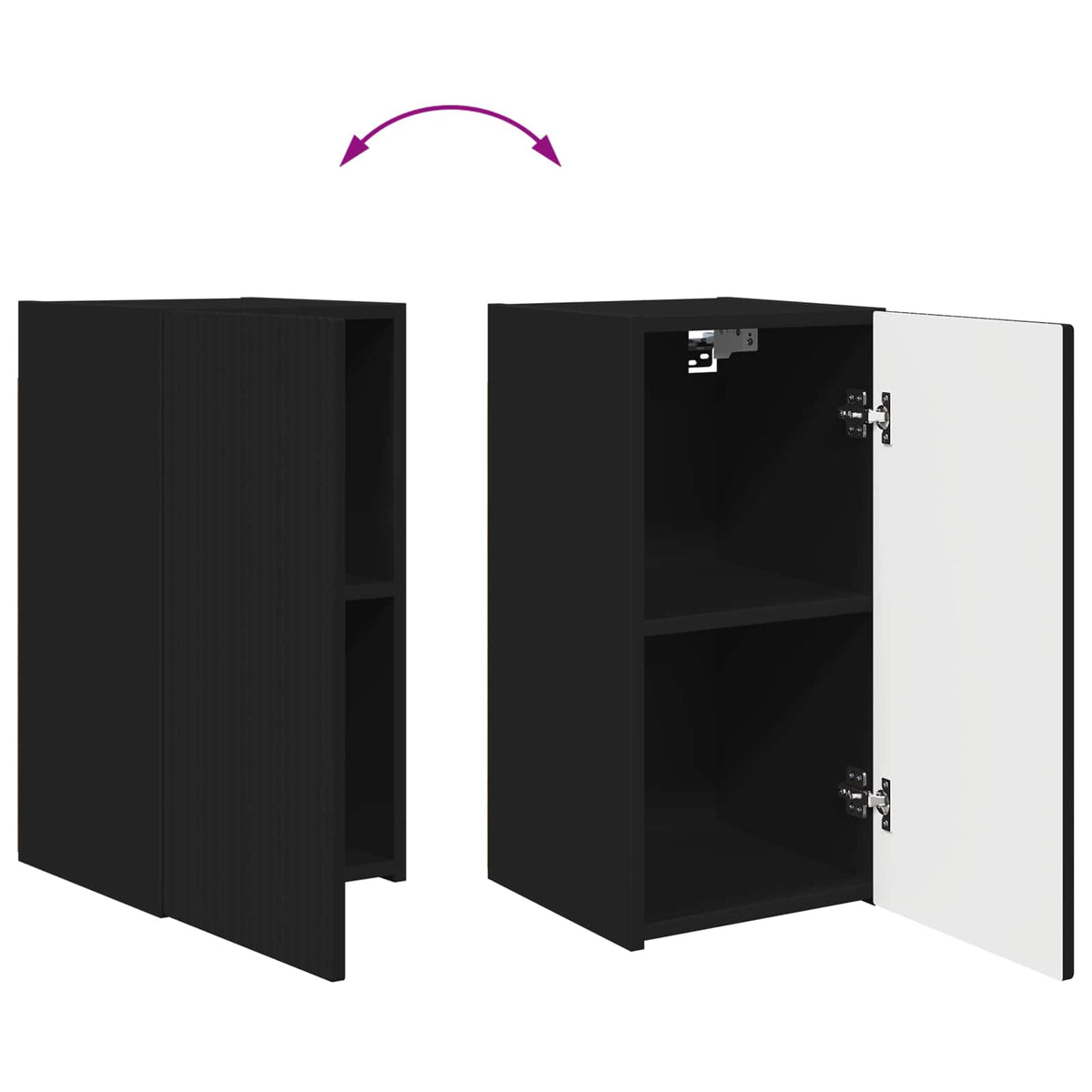 Ensemble meuble TV 8 pc Noir Bois d’ingénierie - XIOS Store SNC