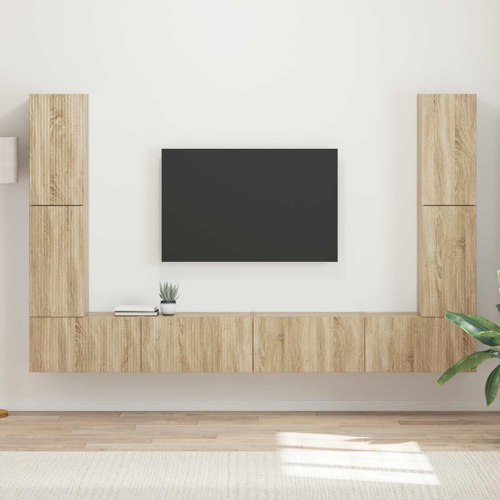 Ensemble meuble TV 8 pc Chêne Sonoma Bois d'ingénierie