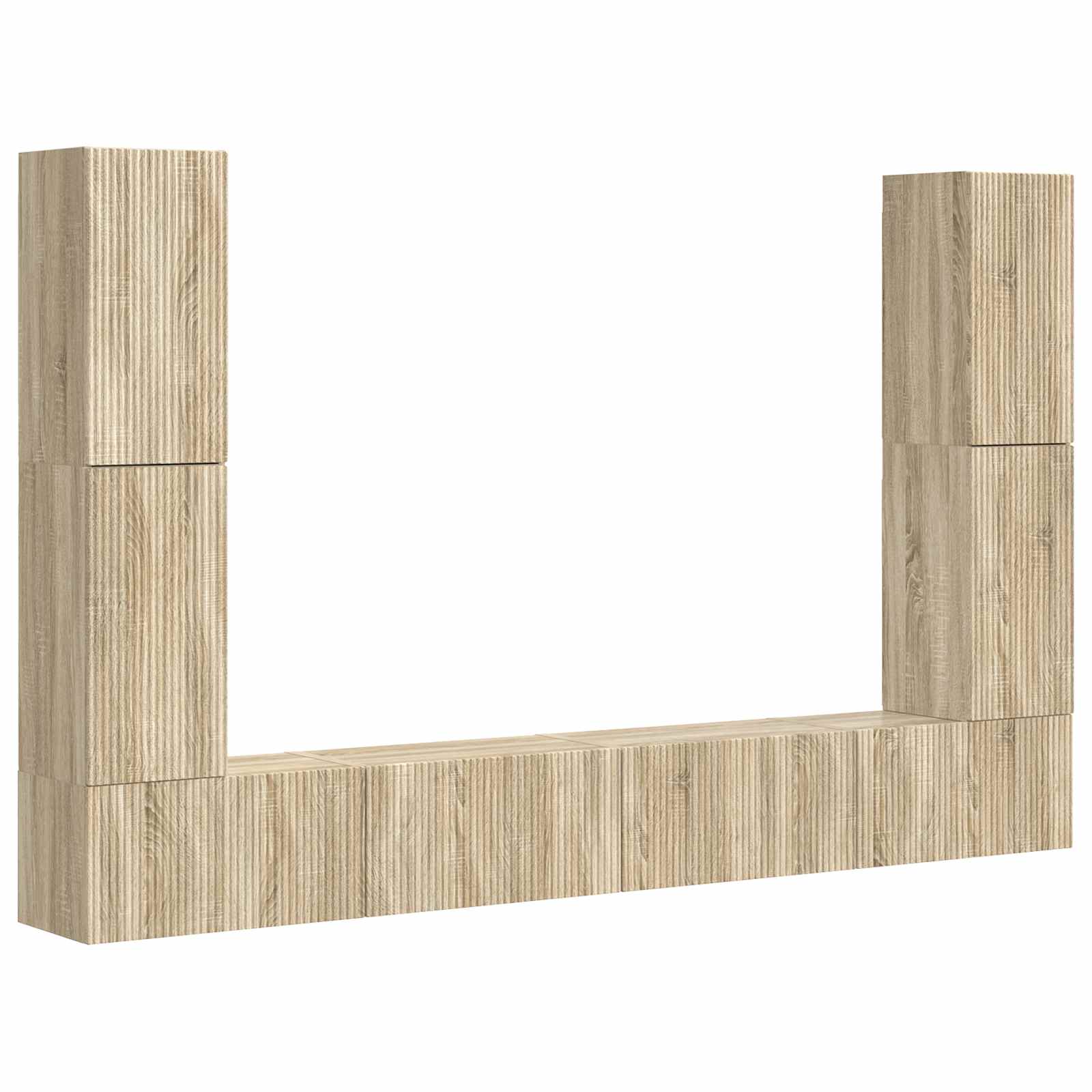 Ensemble meuble TV 8 pcs Chêne Sonoma Bois d'ingénierie - XIOS