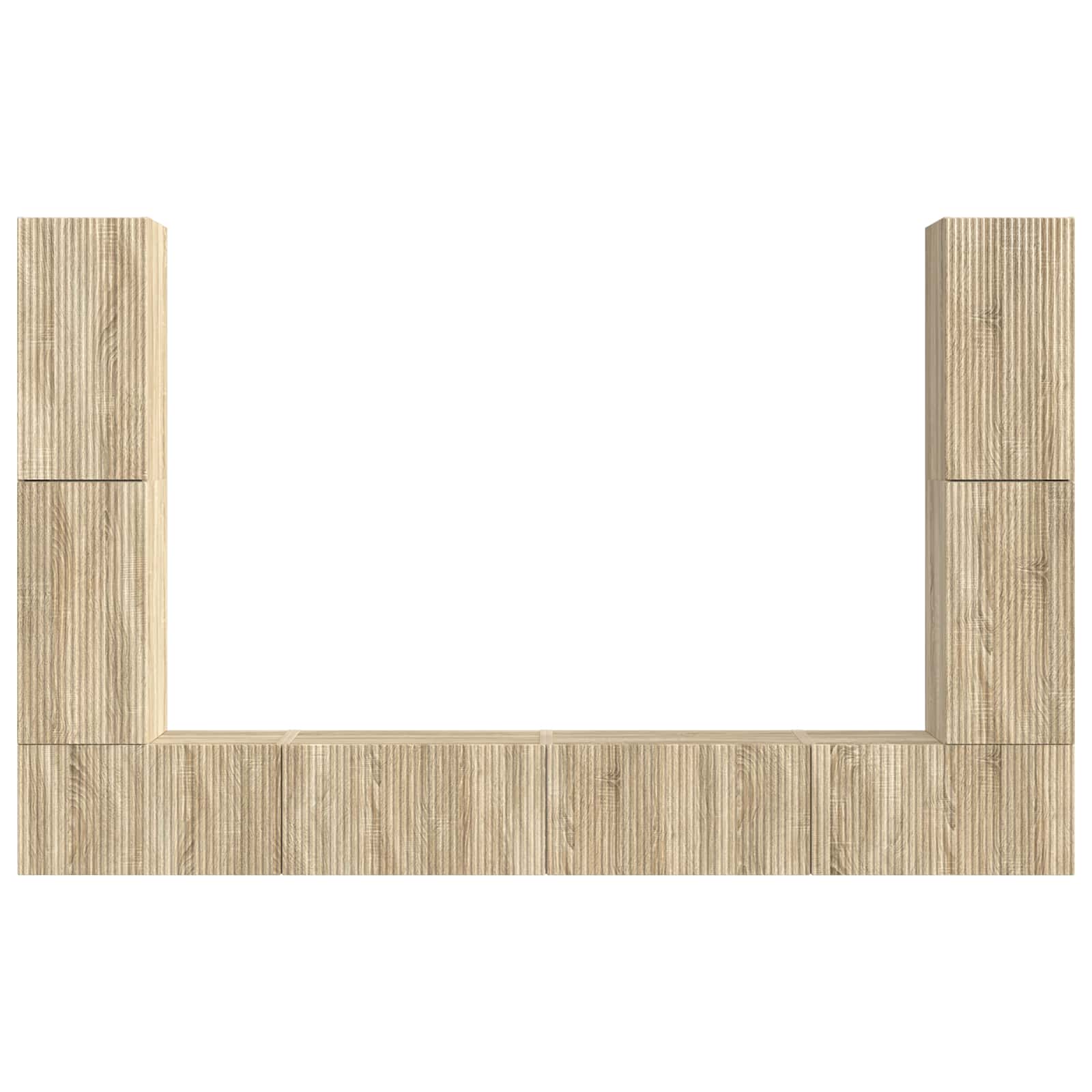 Ensemble meuble TV 8 pcs Chêne Sonoma Bois d'ingénierie - XIOS