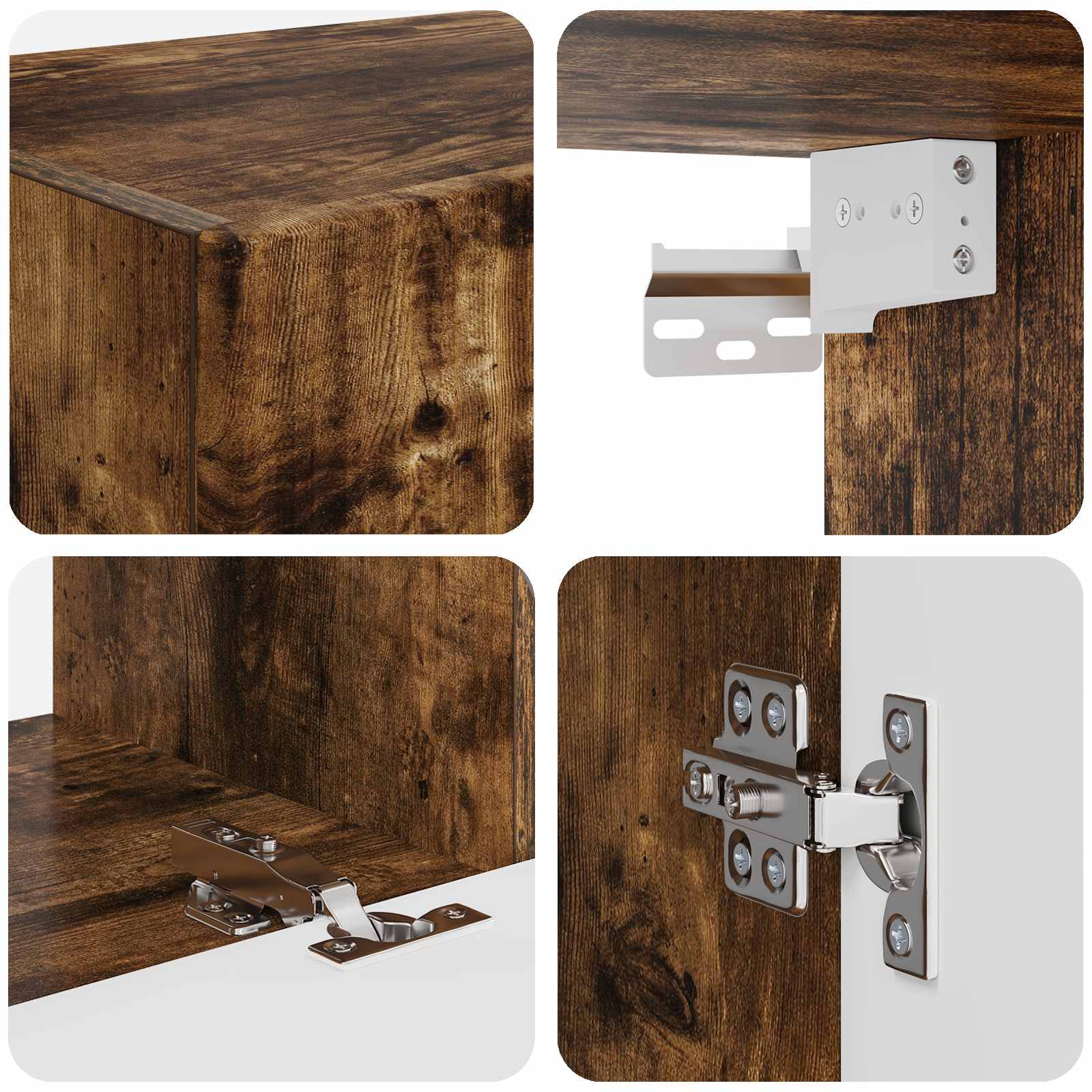 Ensemble meuble TV 8 pcs Chêne fumé Bois d'ingénierie - XIOS