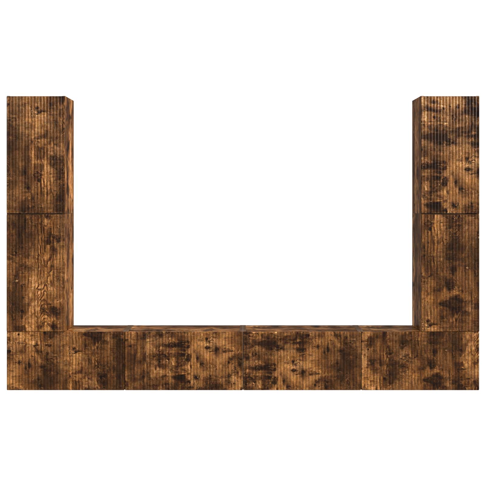 Ensemble meuble TV 8 pcs Chêne fumé Bois d'ingénierie - XIOS