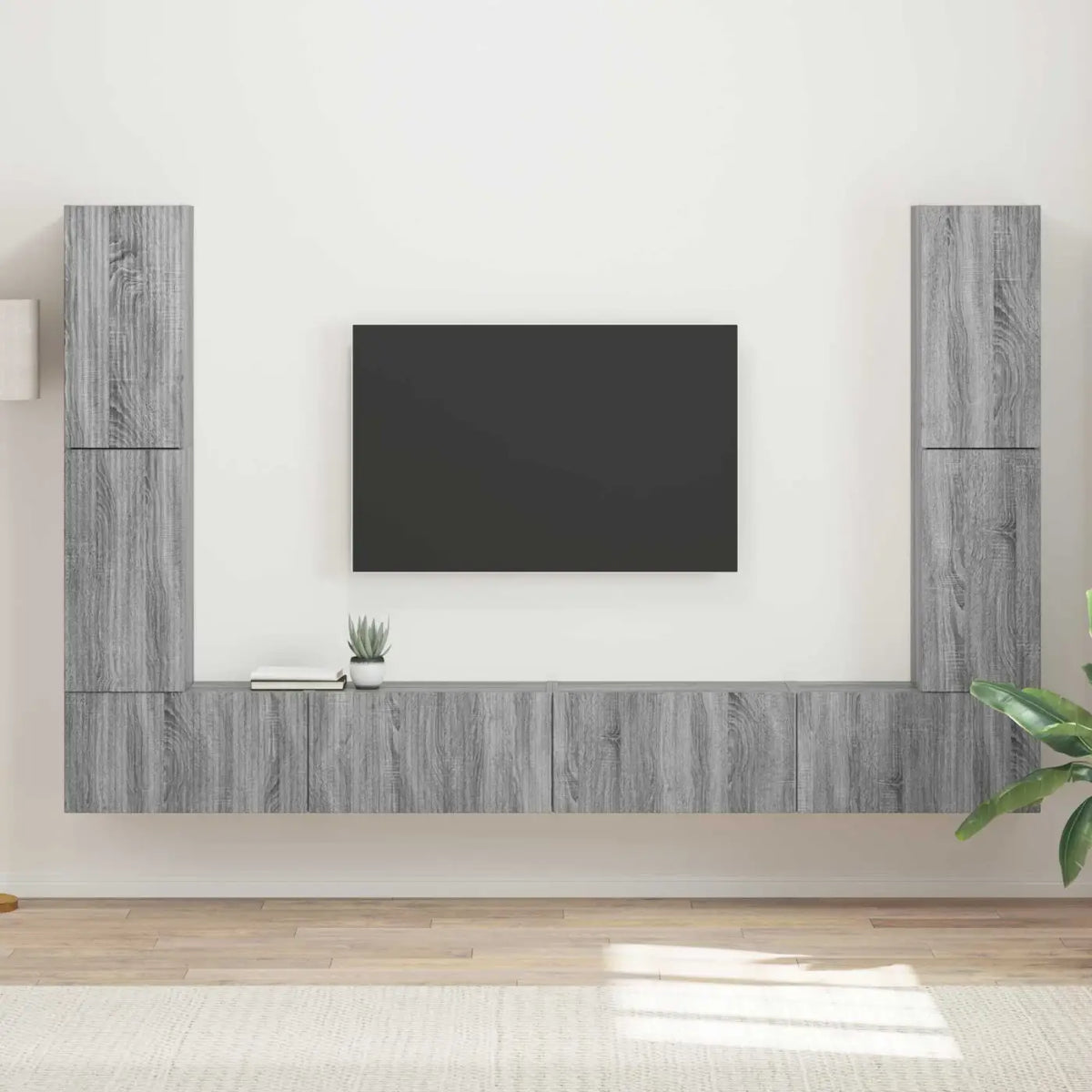Ensemble meuble TV 8 pc Gris Sonoma Bois d’ingénierie - XIOS