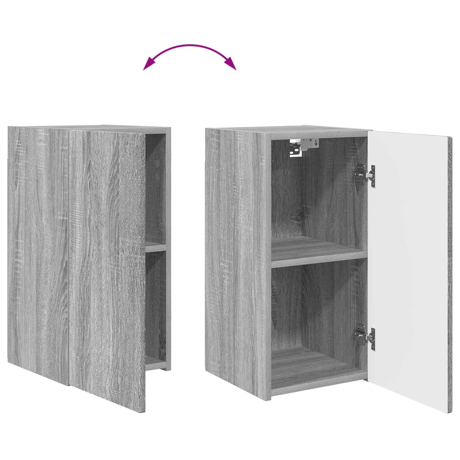 Ensemble meuble TV 8 pcs Gris Sonoma Bois d'ingénierie - XIOS