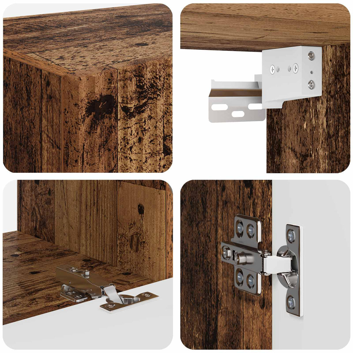 Ensemble meuble TV 8 pc Bois Ancien Bois d'ingénierie