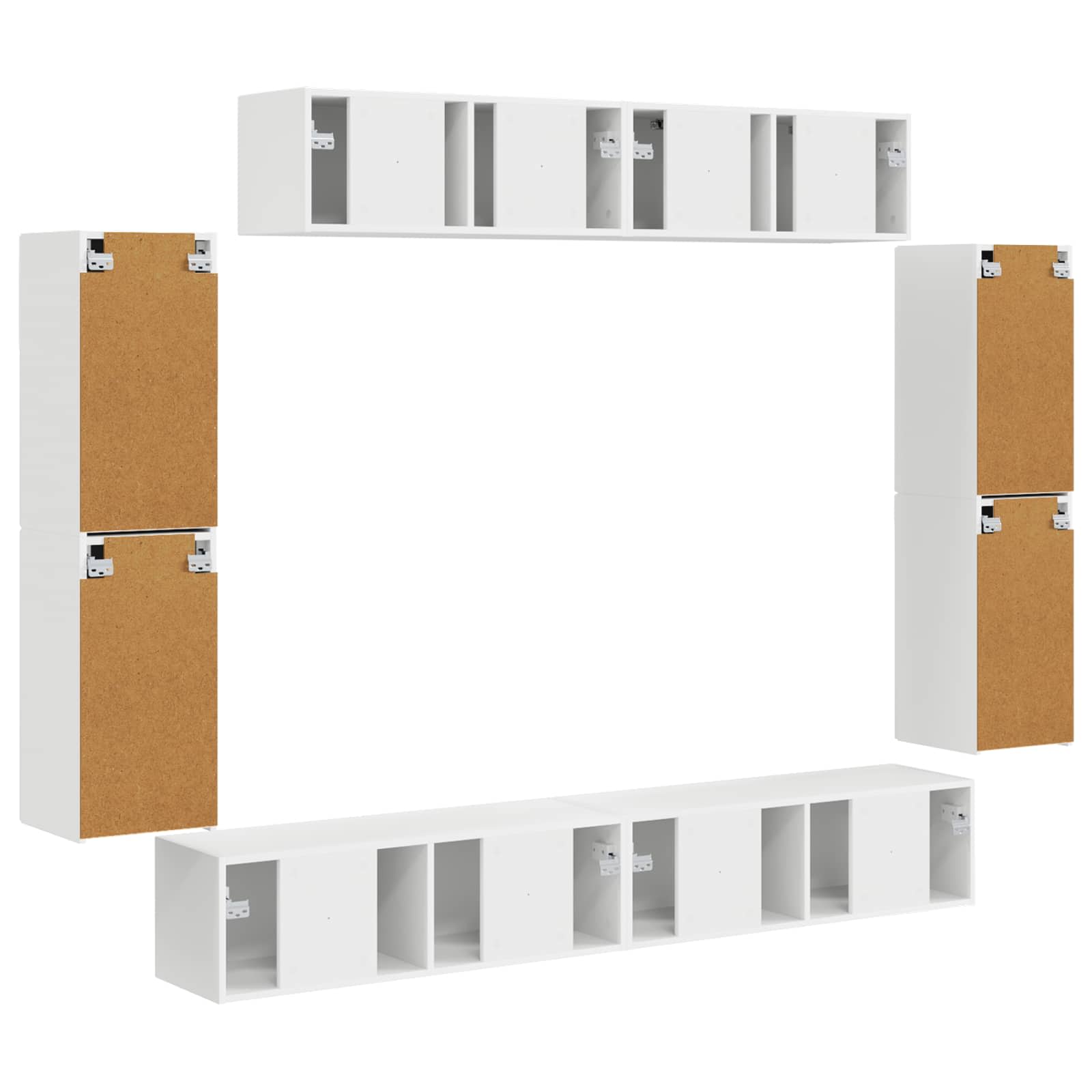 Meuble TV 8 pc Blanc