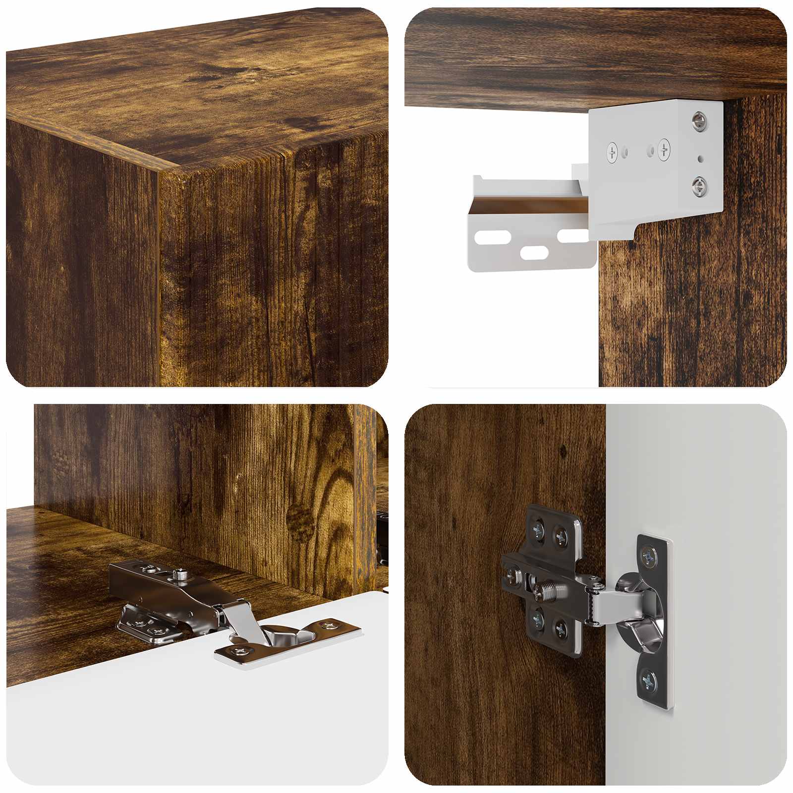 Meuble TV 8 pcs Chêne fumé - XIOS