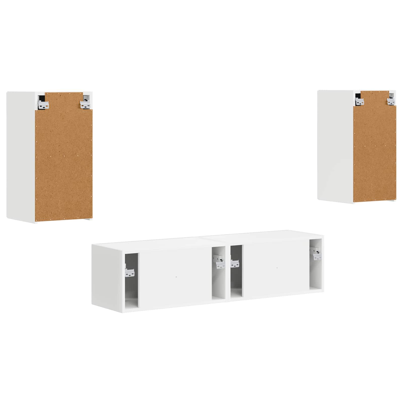 Ensemble meuble TV 4 pcs Blanc Bois d'ingénierie - XIOS