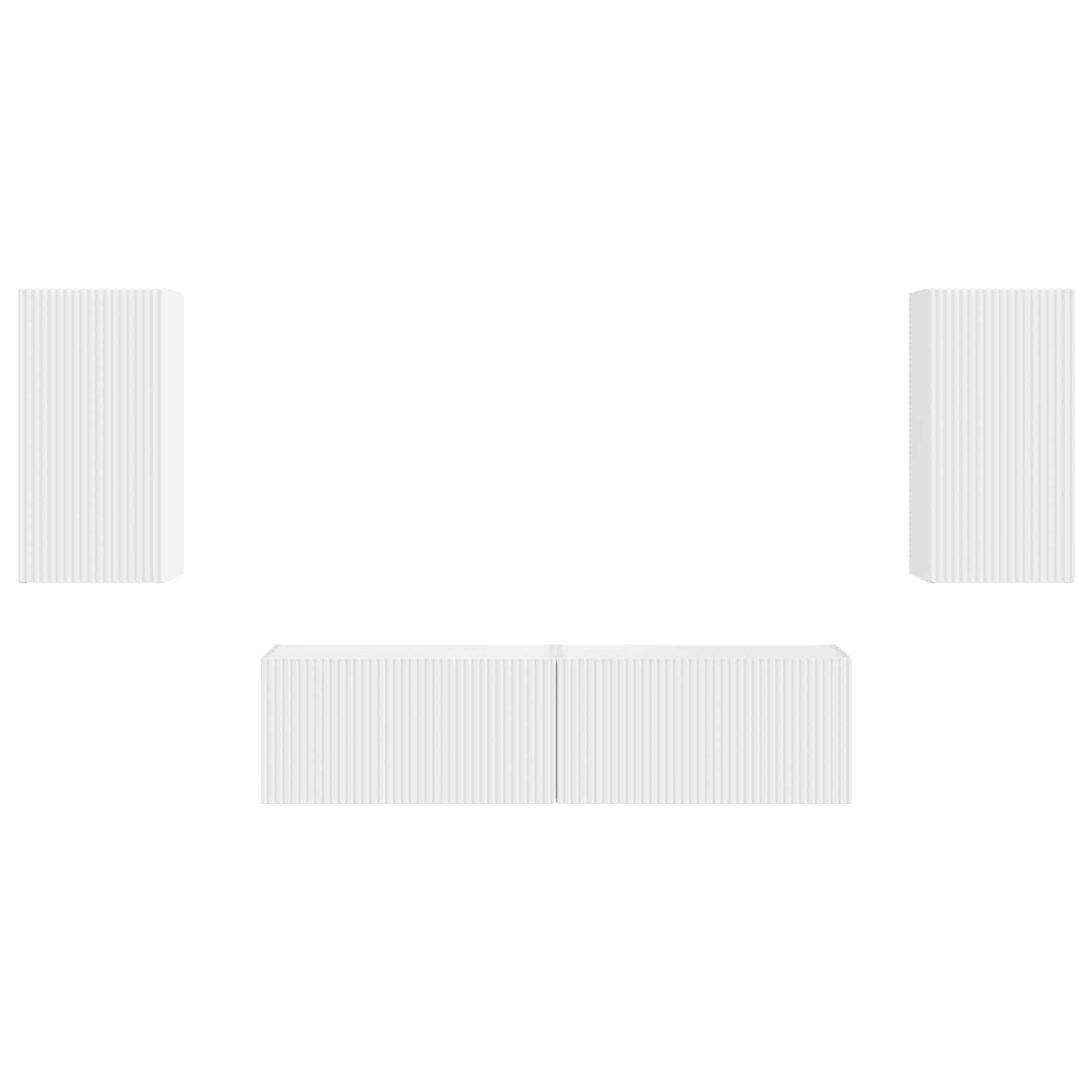 Ensemble meuble TV 4 pc Blanc Bois d'ingénierie