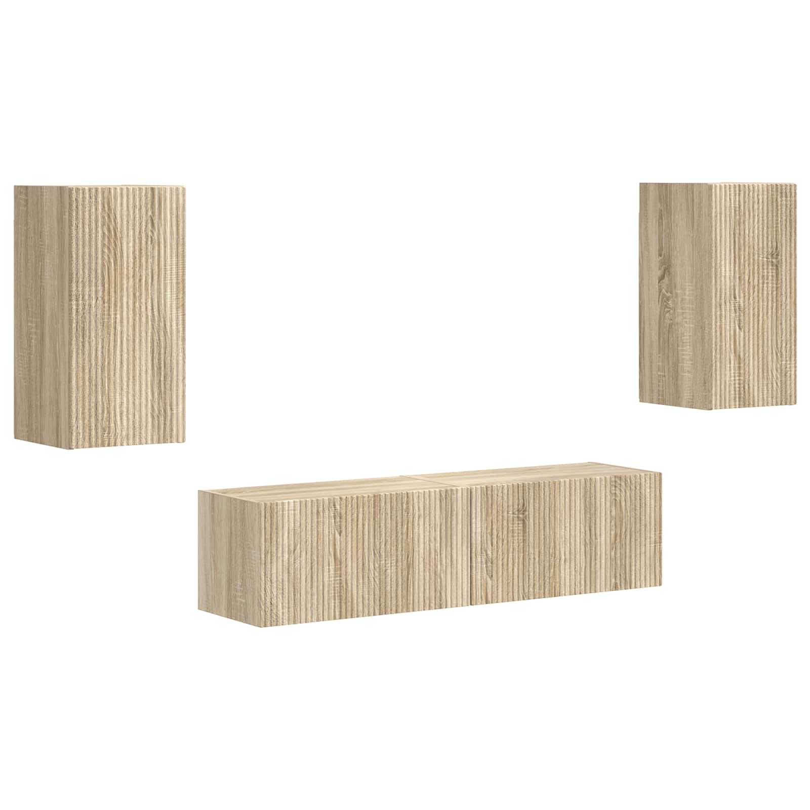 Ensemble meuble TV 4 pc Chêne Sonoma Bois d'ingénierie
