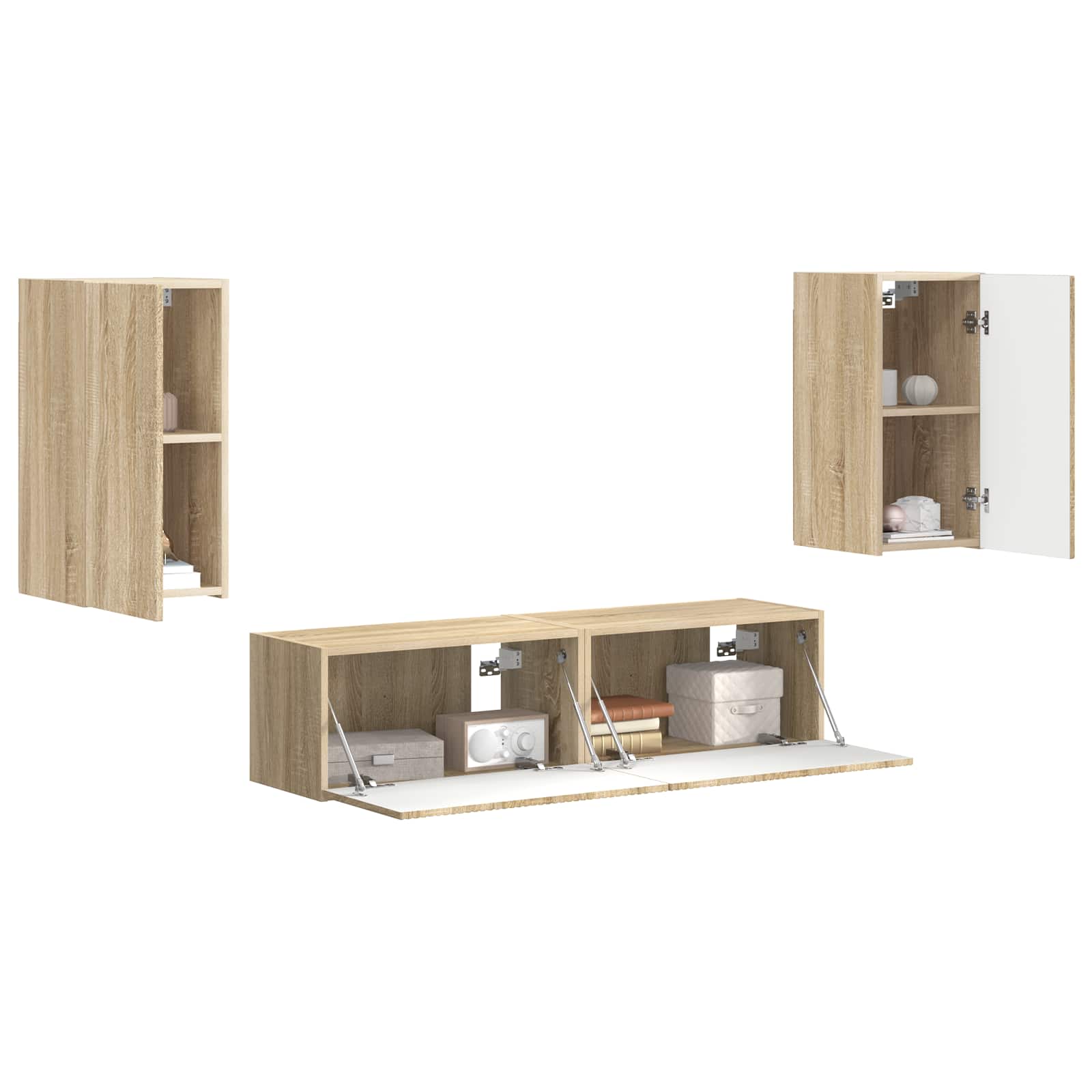 Ensemble meuble TV 4 pcs Chêne Sonoma Bois d'ingénierie - XIOS