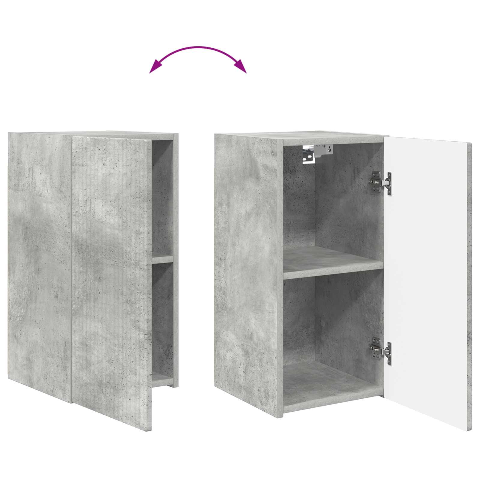 Ensemble meuble TV 4 pcs Gris béton Bois d'ingénierie - XIOS