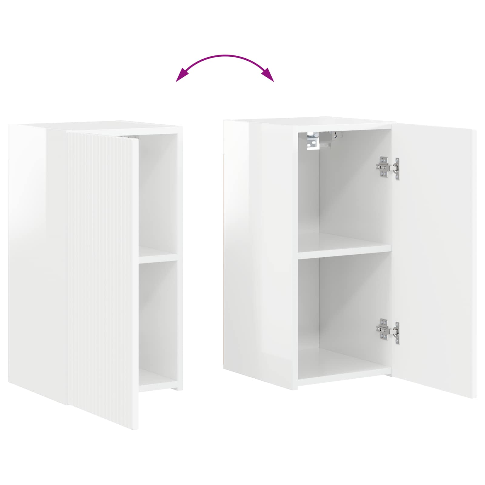 Ensemble meuble TV 4 pcs Blanc brillant Bois d'ingénierie - XIOS