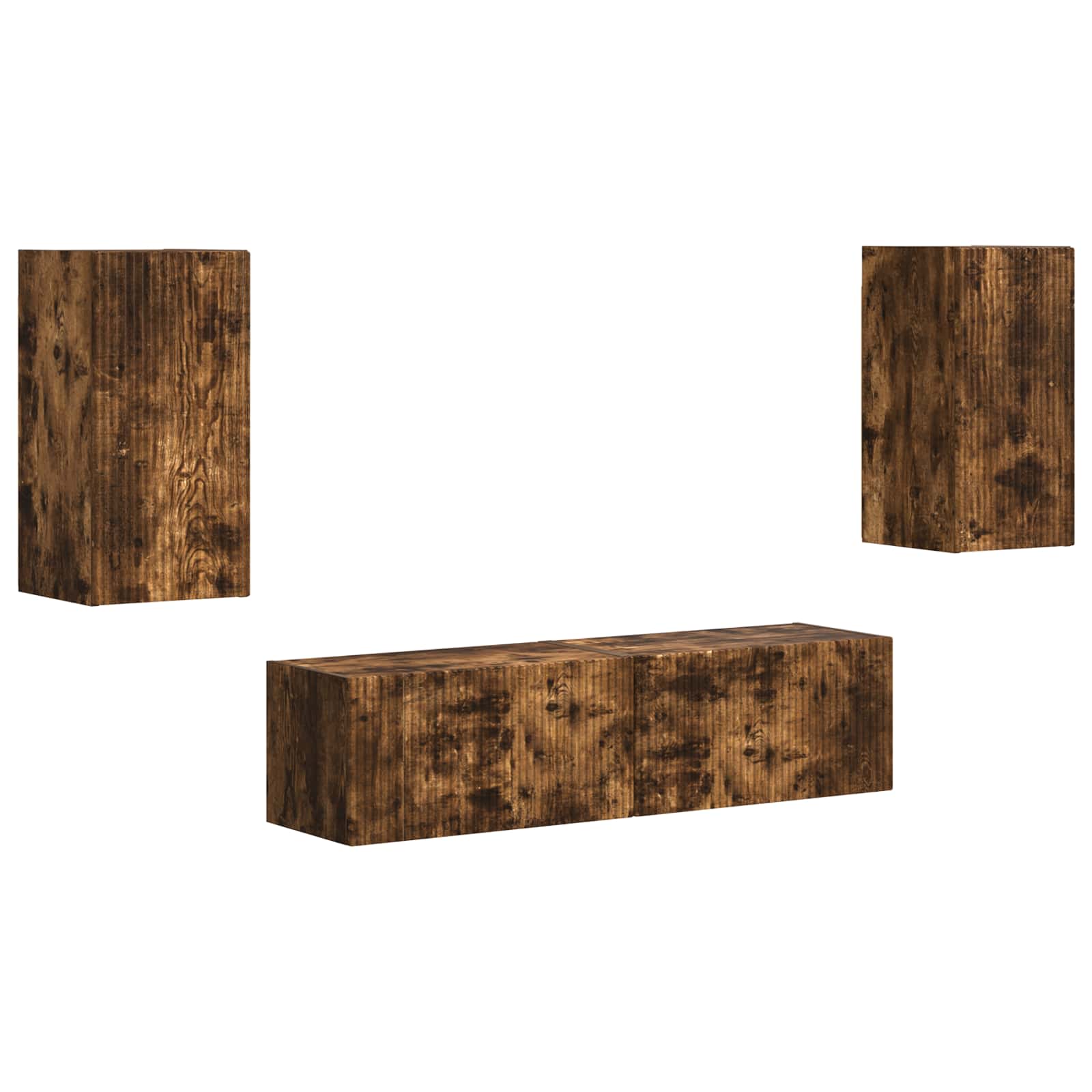 Ensemble meuble TV 4 pcs Chêne fumé Bois d'ingénierie - XIOS