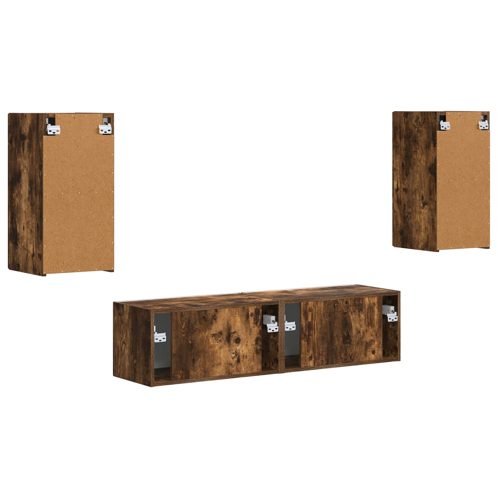Ensemble meuble TV 4 pcs Chêne fumé Bois d'ingénierie - XIOS