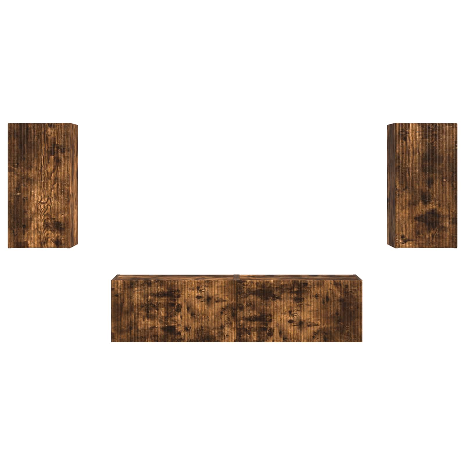 Ensemble meuble TV 4 pcs Chêne fumé Bois d'ingénierie - XIOS