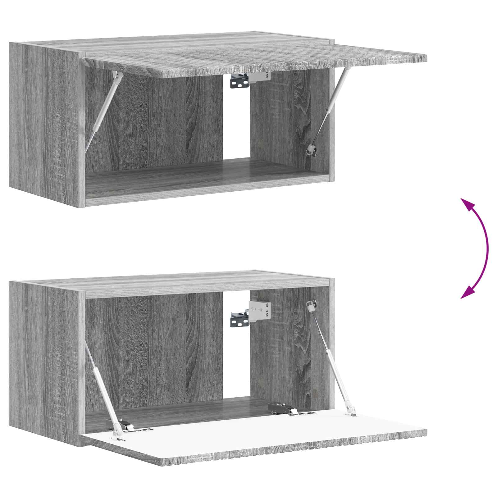 Ensemble meuble TV 4 pcs Gris Sonoma Bois d'ingénierie - XIOS