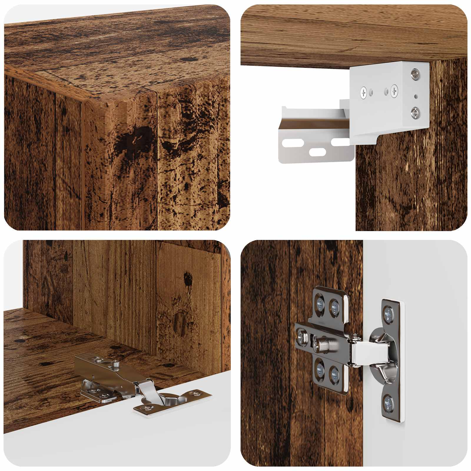 Ensemble meuble TV 4 pcs Bois ancien Bois d'ingénierie - XIOS