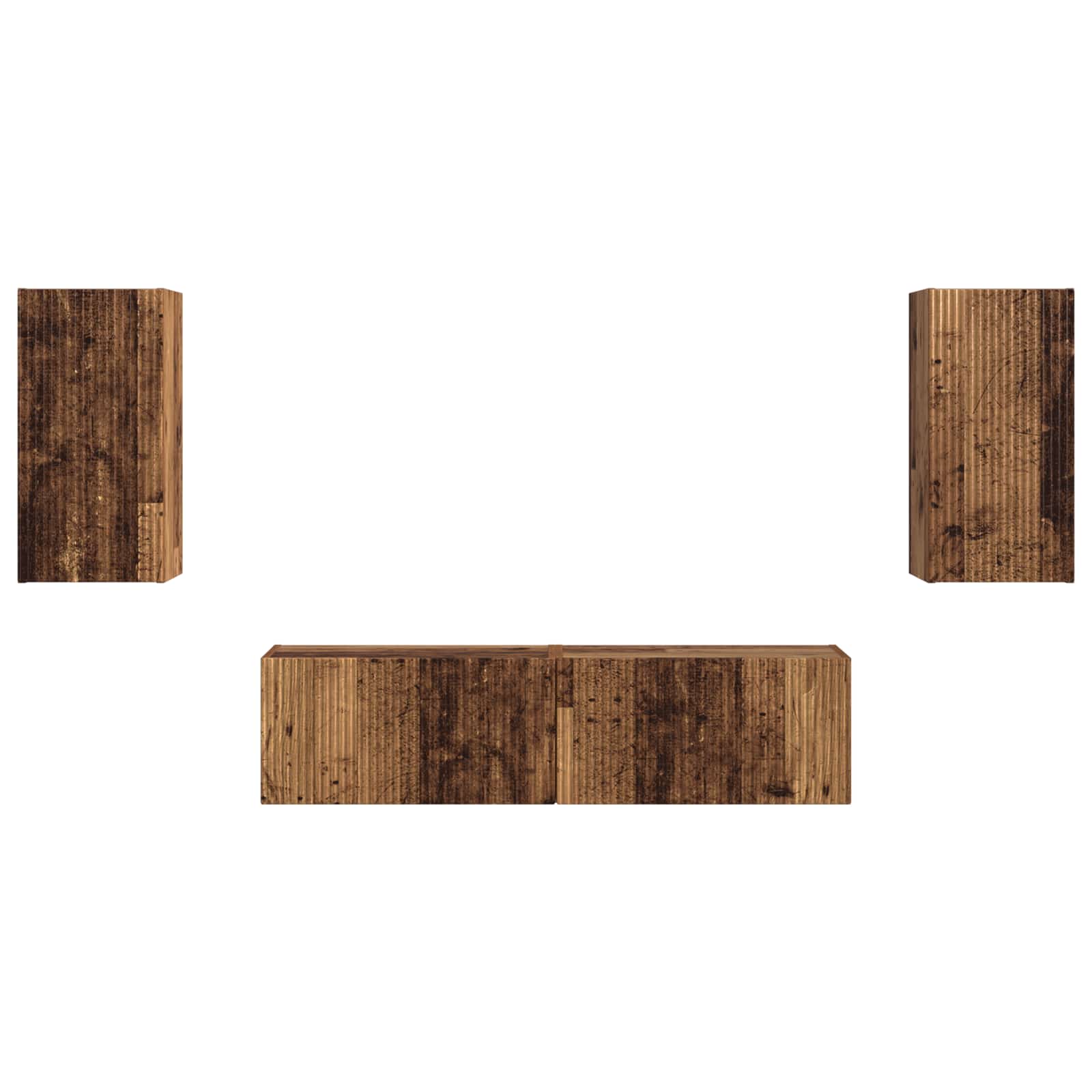 Ensemble meuble TV 4 pc Bois ancien Bois d'ingénierie