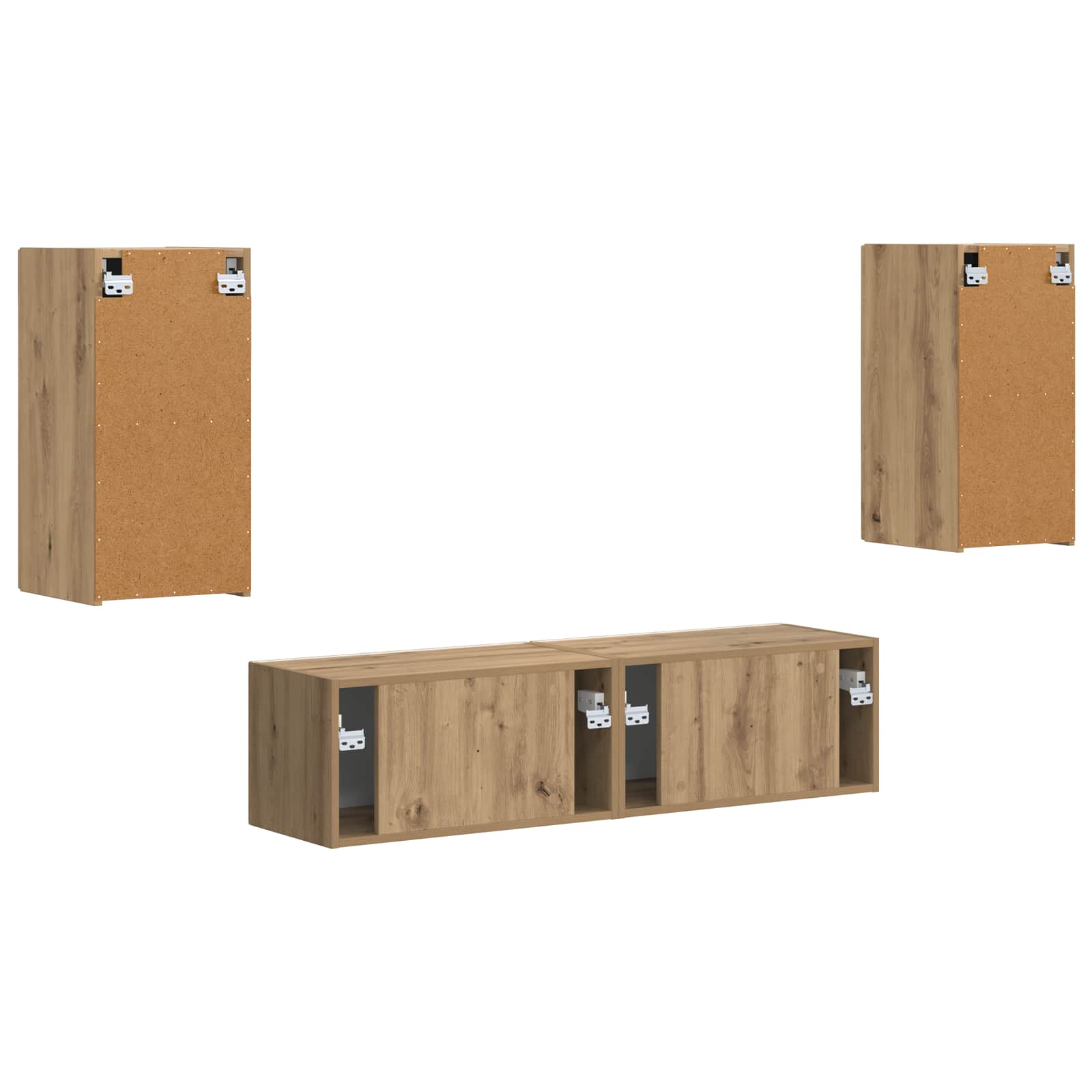 Ensemble meuble TV 4 pcs Chêne artisanal Bois d'ingénierie - XIOS