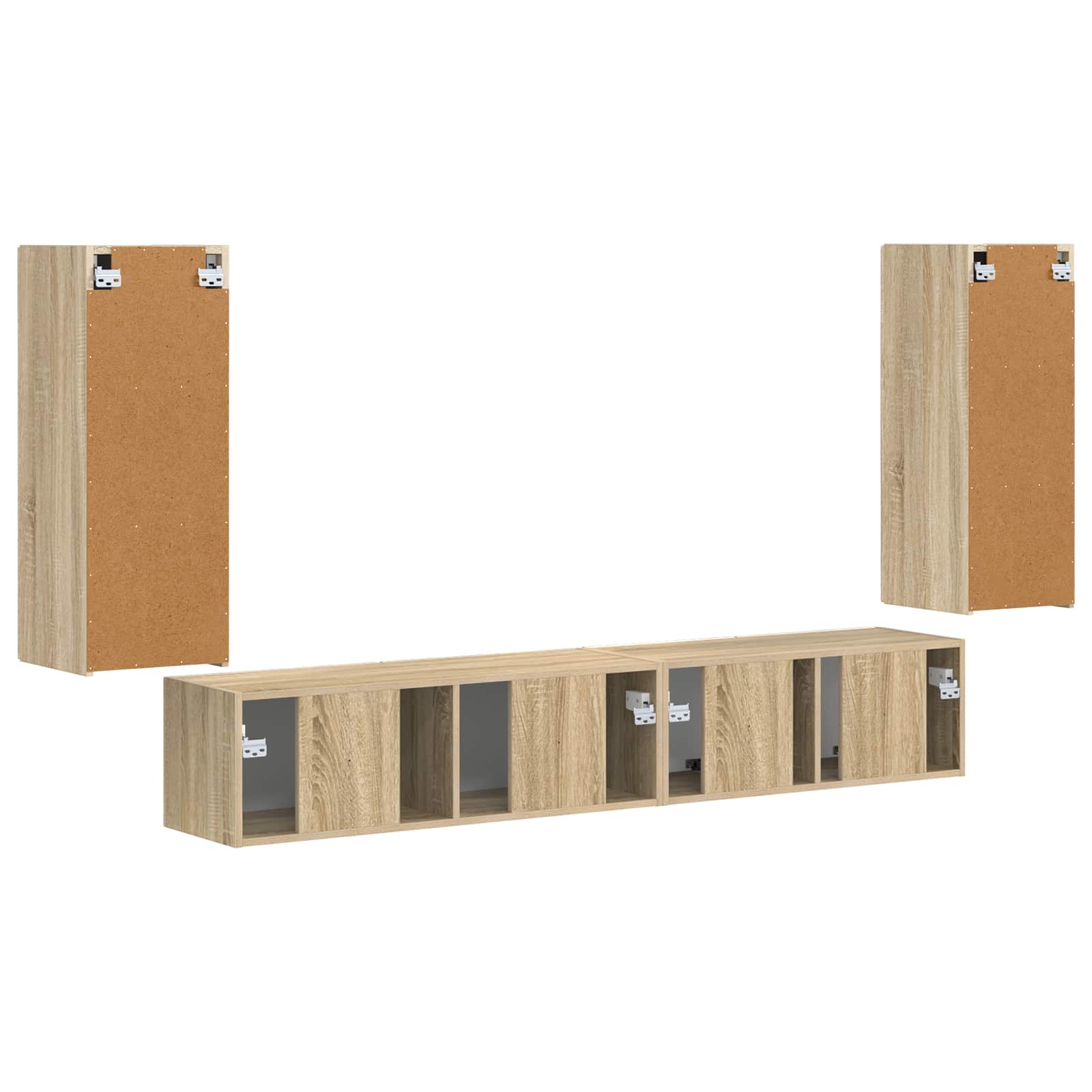 Ensemble meuble TV 4 pc Chêne Sonoma Bois d'ingénierie