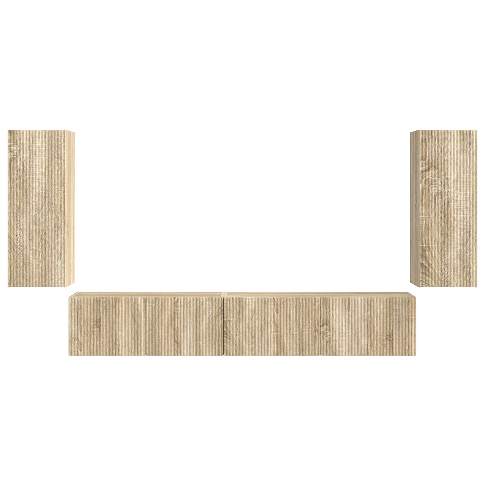 Ensemble meuble TV 4 pc Chêne Sonoma Bois d'ingénierie