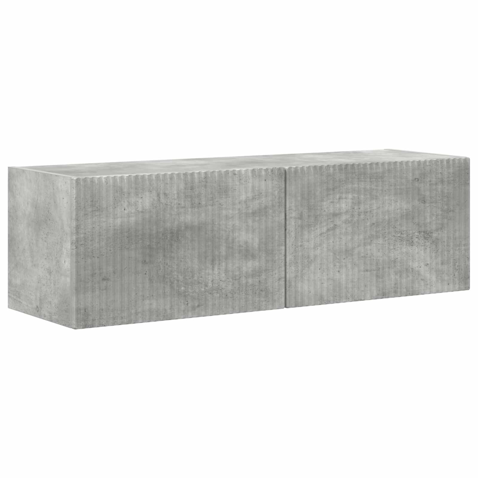 Ensemble meuble TV 4 pcs Gris béton Bois d'ingénierie - XIOS