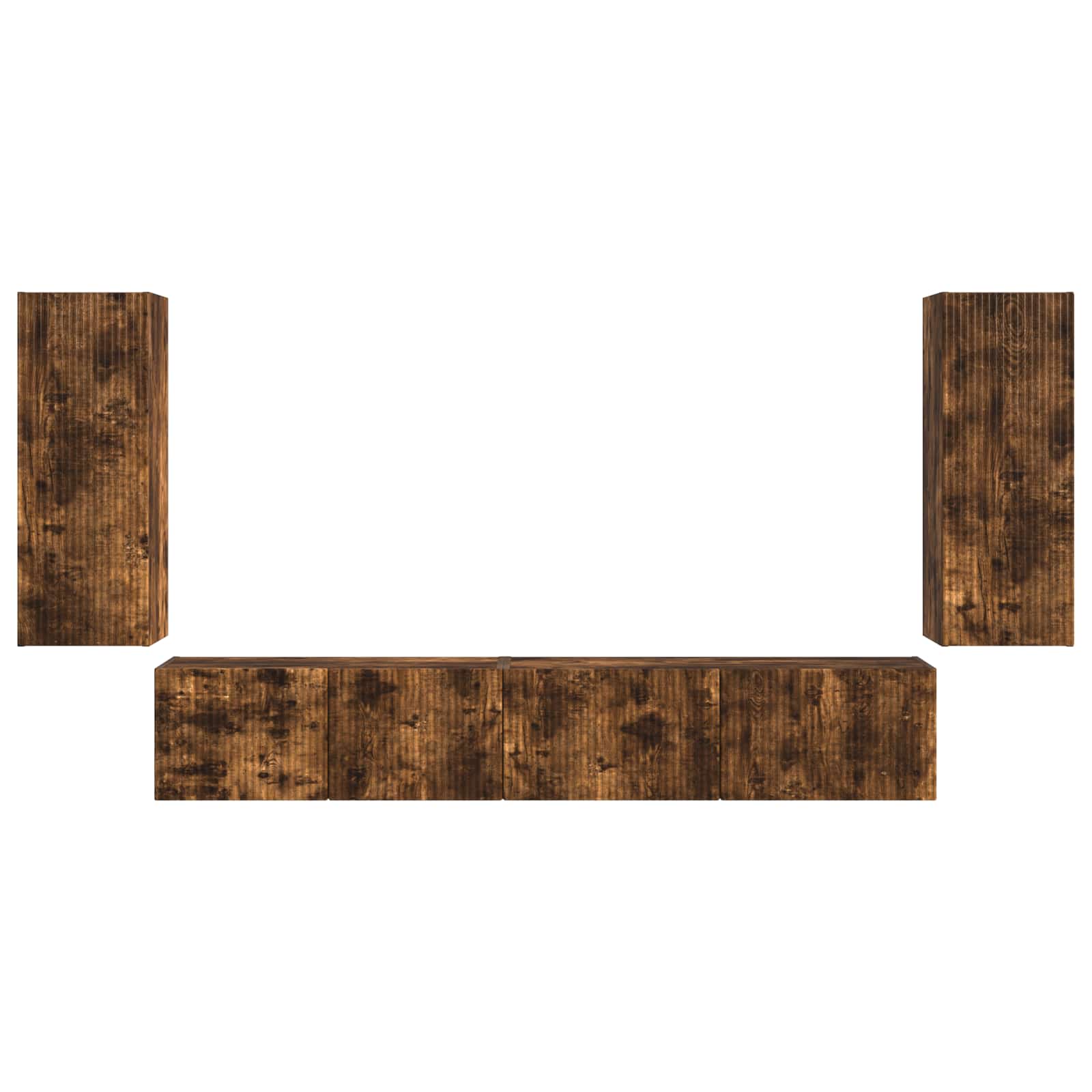 Ensemble meuble TV 4 pcs Chêne fumé Bois d'ingénierie - XIOS