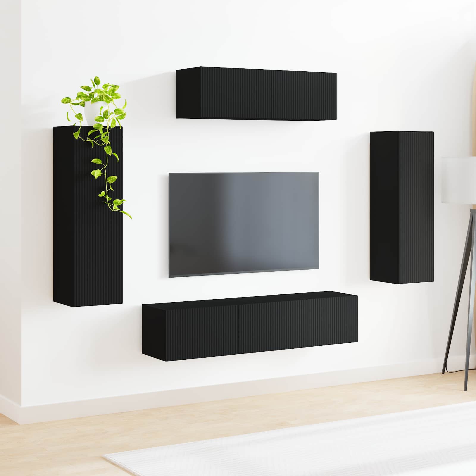 Meuble TV 5 pc Noir