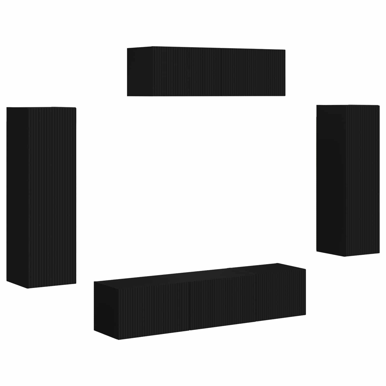 Meuble TV 5 pc Noir