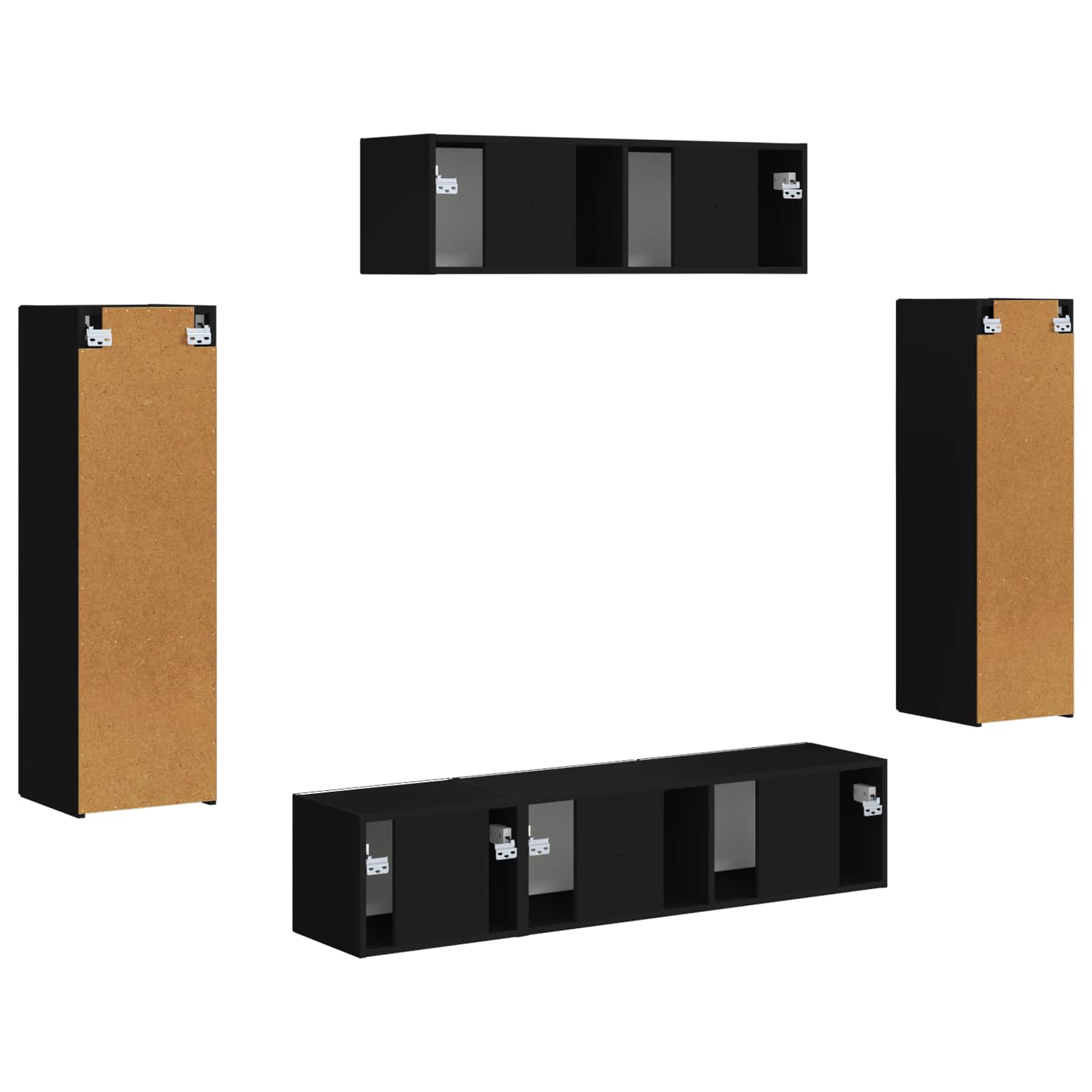Meuble TV 5 pc Noir