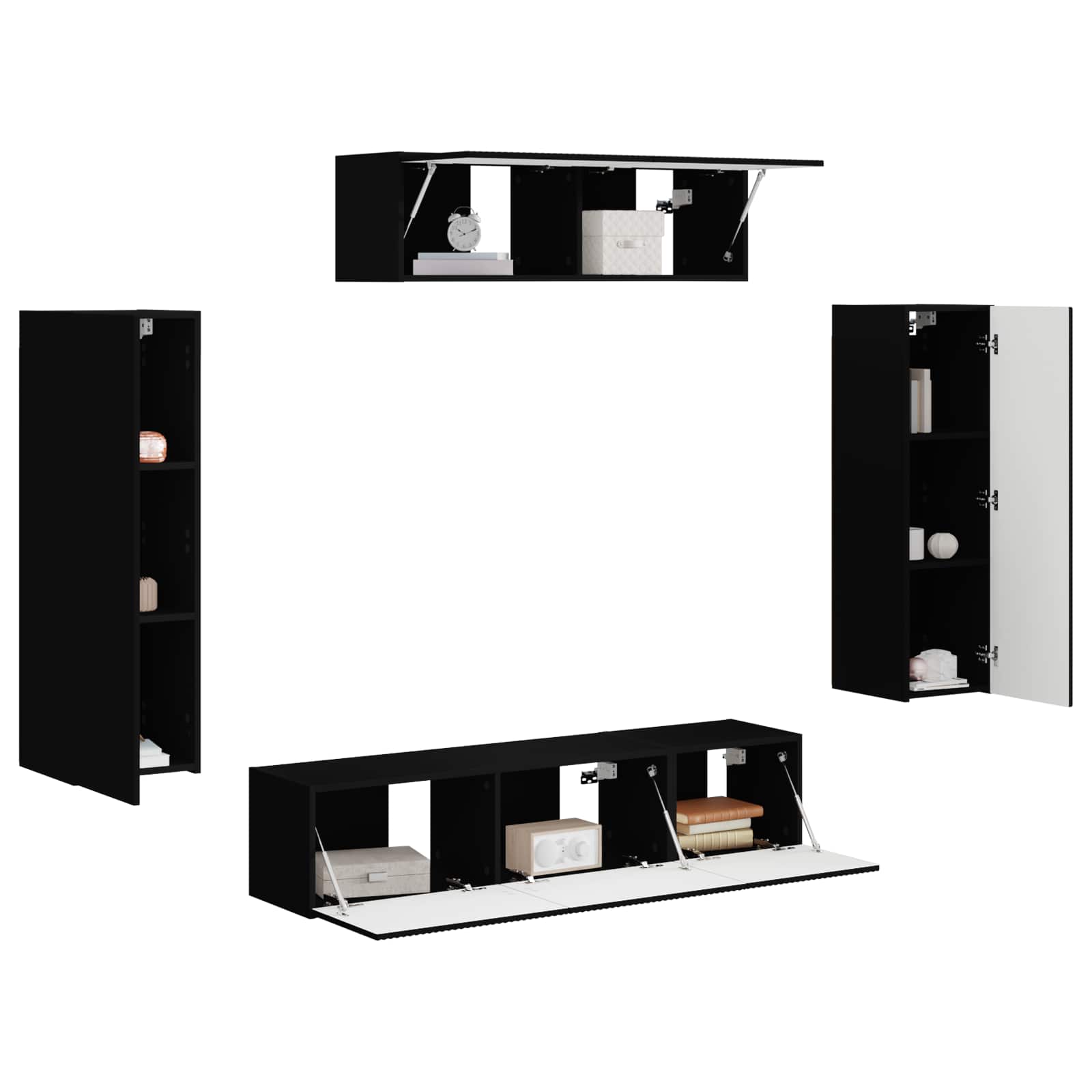 Meuble TV 5 pc Noir